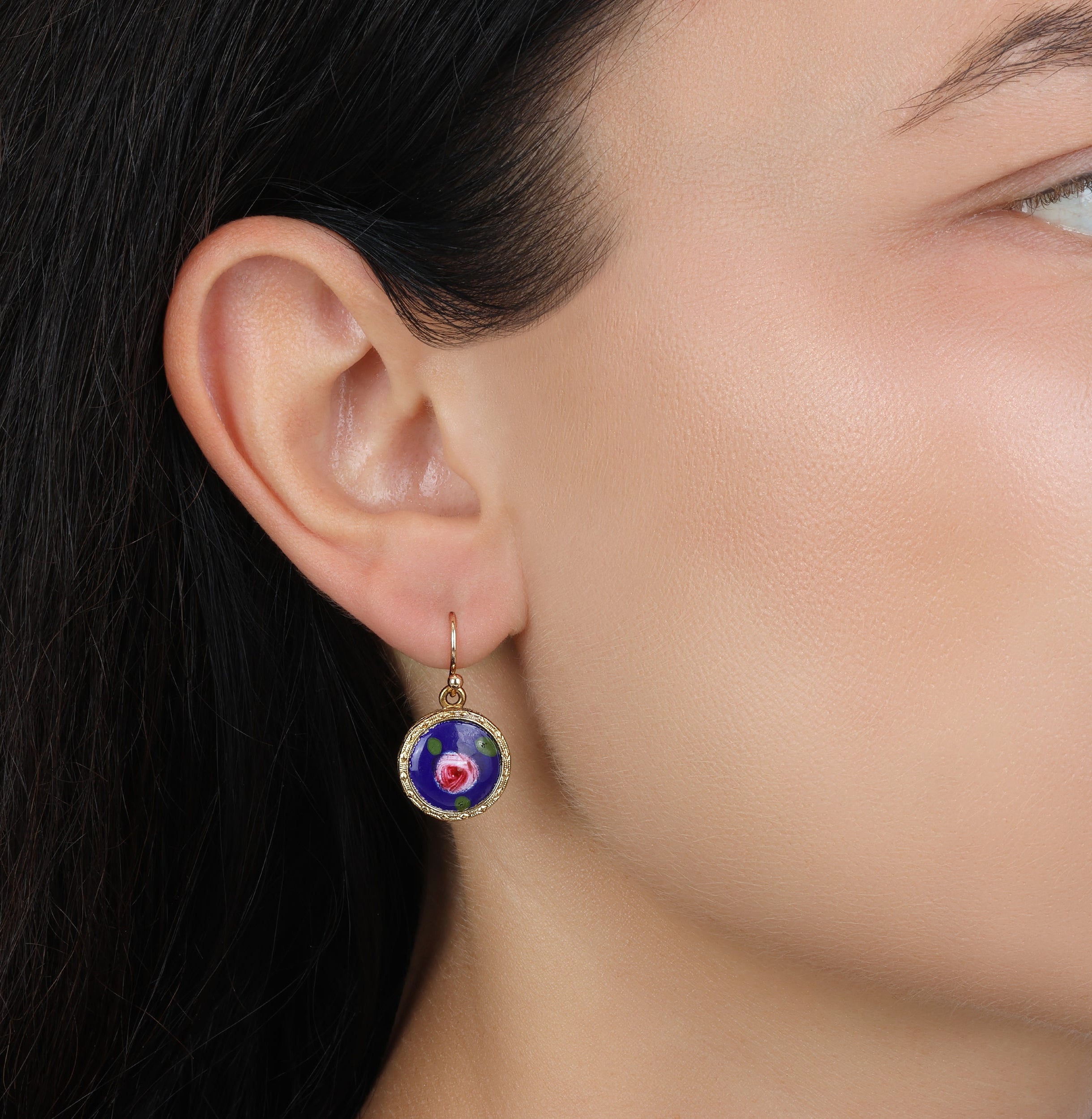 1928 Jewelry Artisan Pink Rosebud Drop Earrings