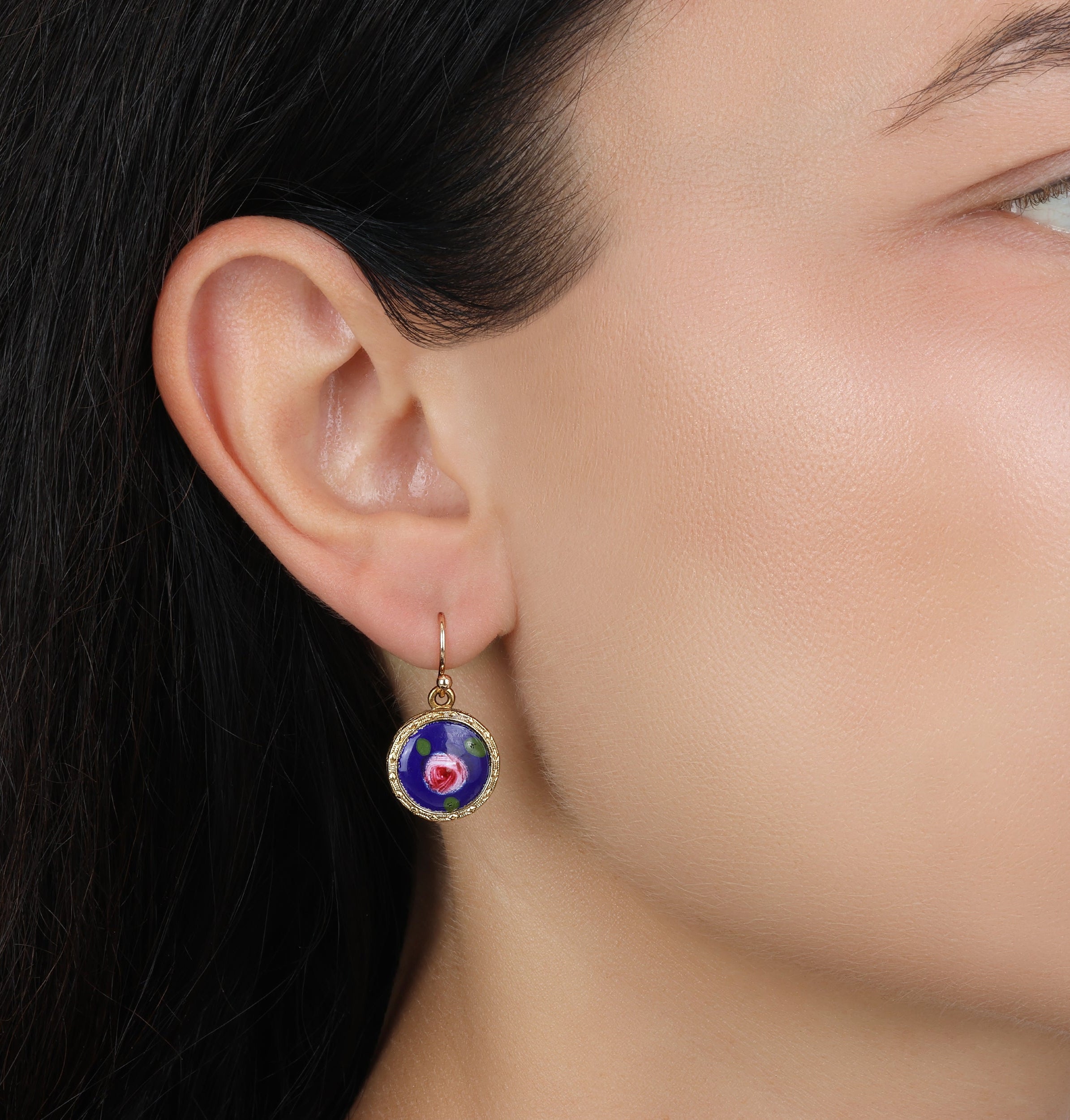 1928 Jewelry Artisan Pink Rosebud Drop Earrings