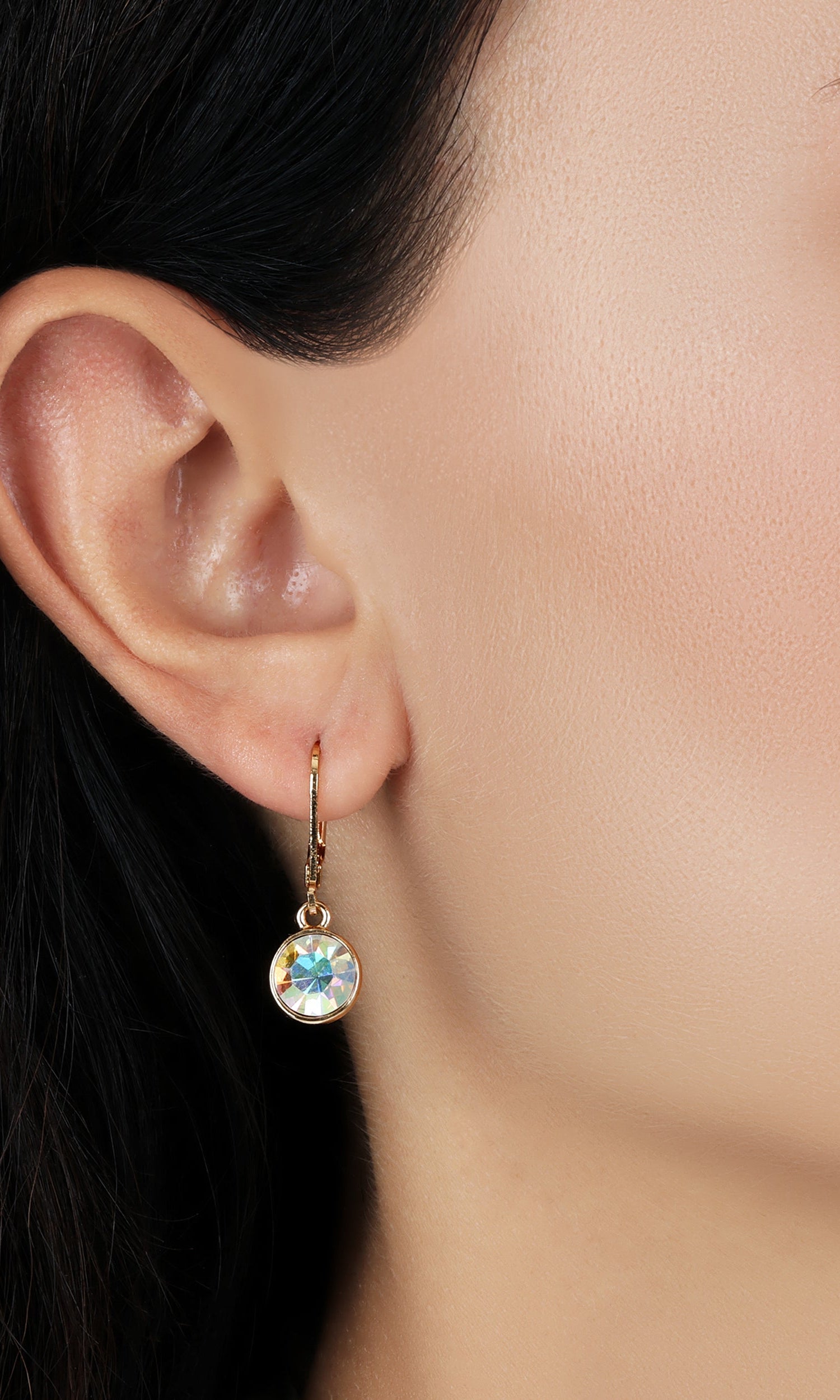 1928 Jewelry Aurora Borealis Crystal Drop EArrings