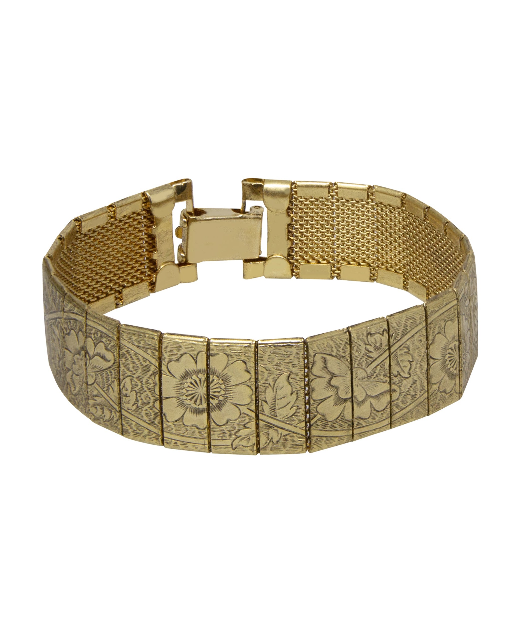1928 Jewelry Gold Floral Bracelet