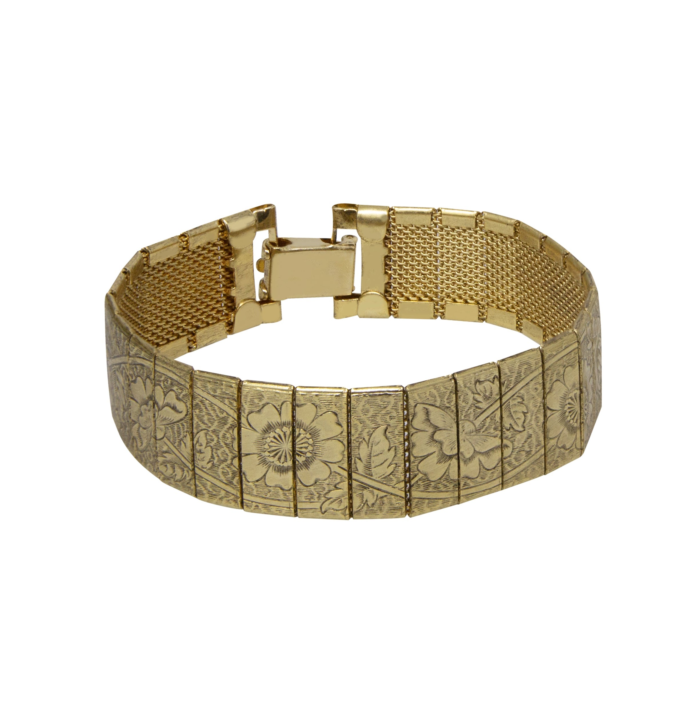 1928 Jewelry Gold Floral Bracelet