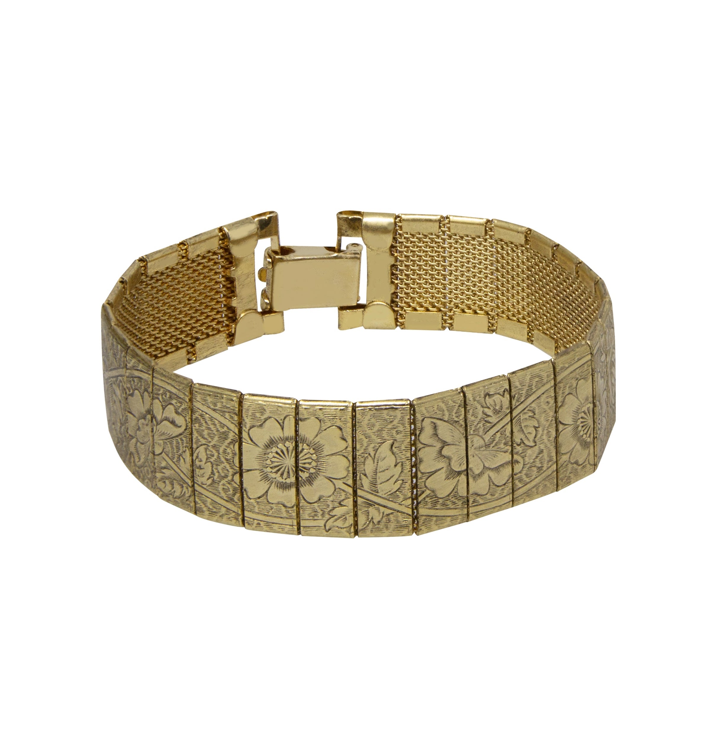 1928 Jewelry Gold Floral Bracelet