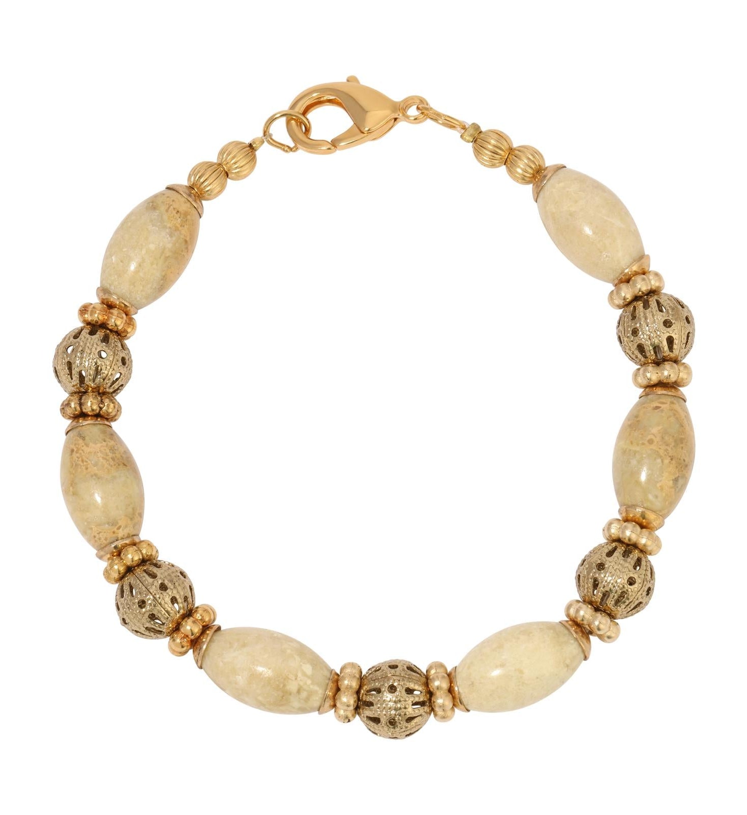 1928 Jewelry Piedra Preciosa Gold Link Bracelet