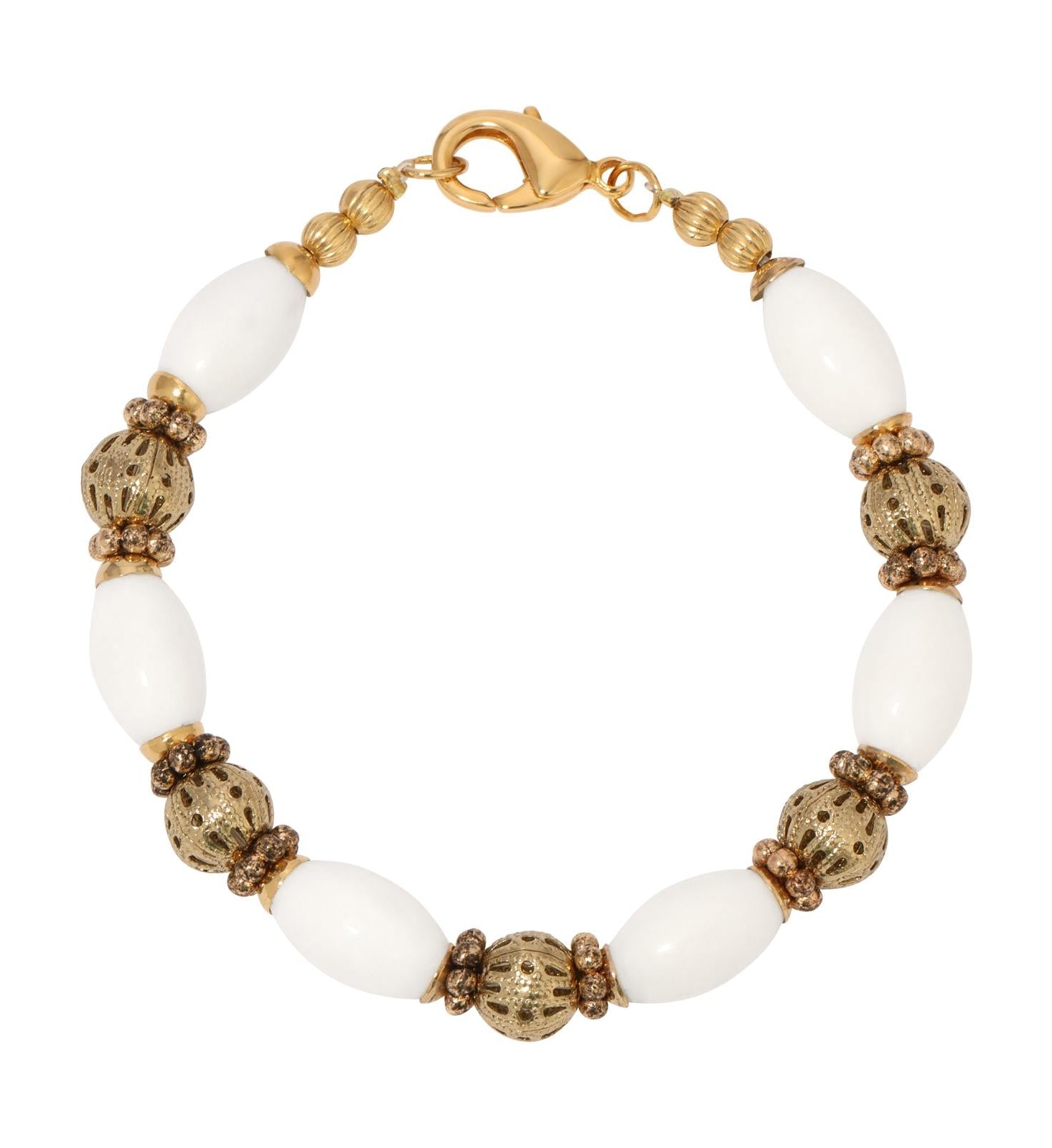 1928 Jewelry Piedra Preciosa Gold Link Bracelet