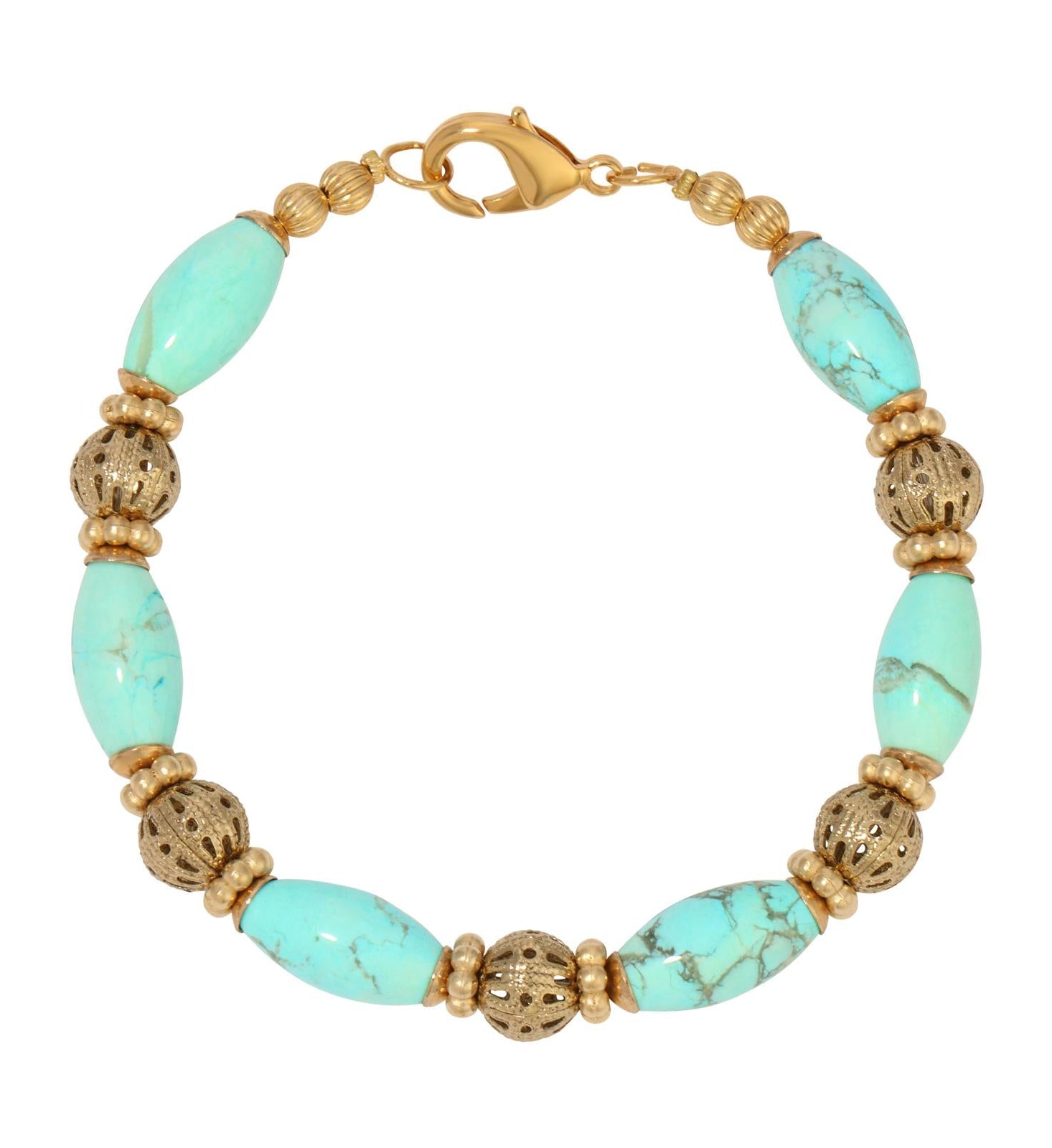 1928 Jewelry Piedra Preciosa Gold Link Bracelet