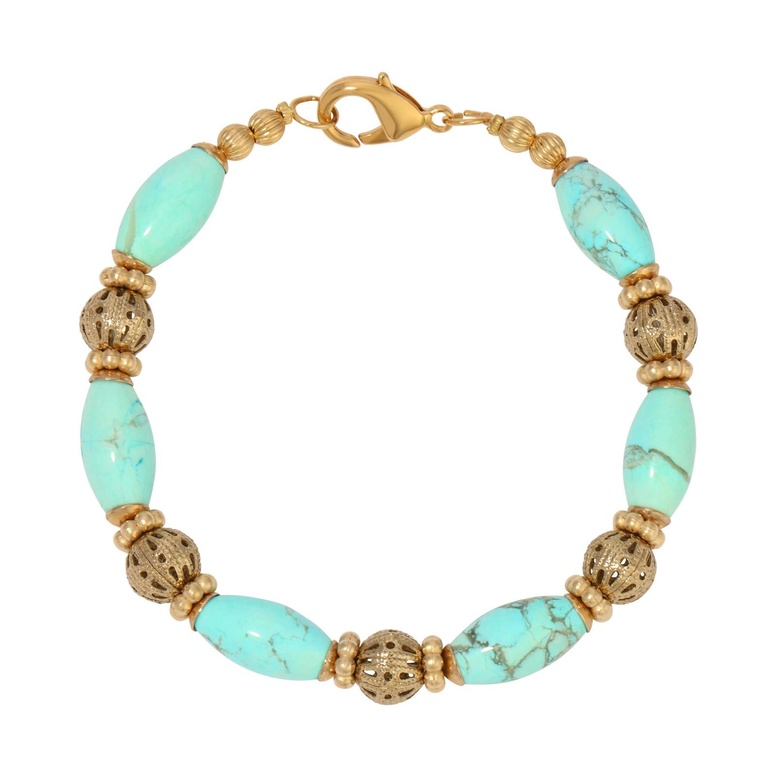 1928 Jewelry Piedra Preciosa Gold Link Bracelet