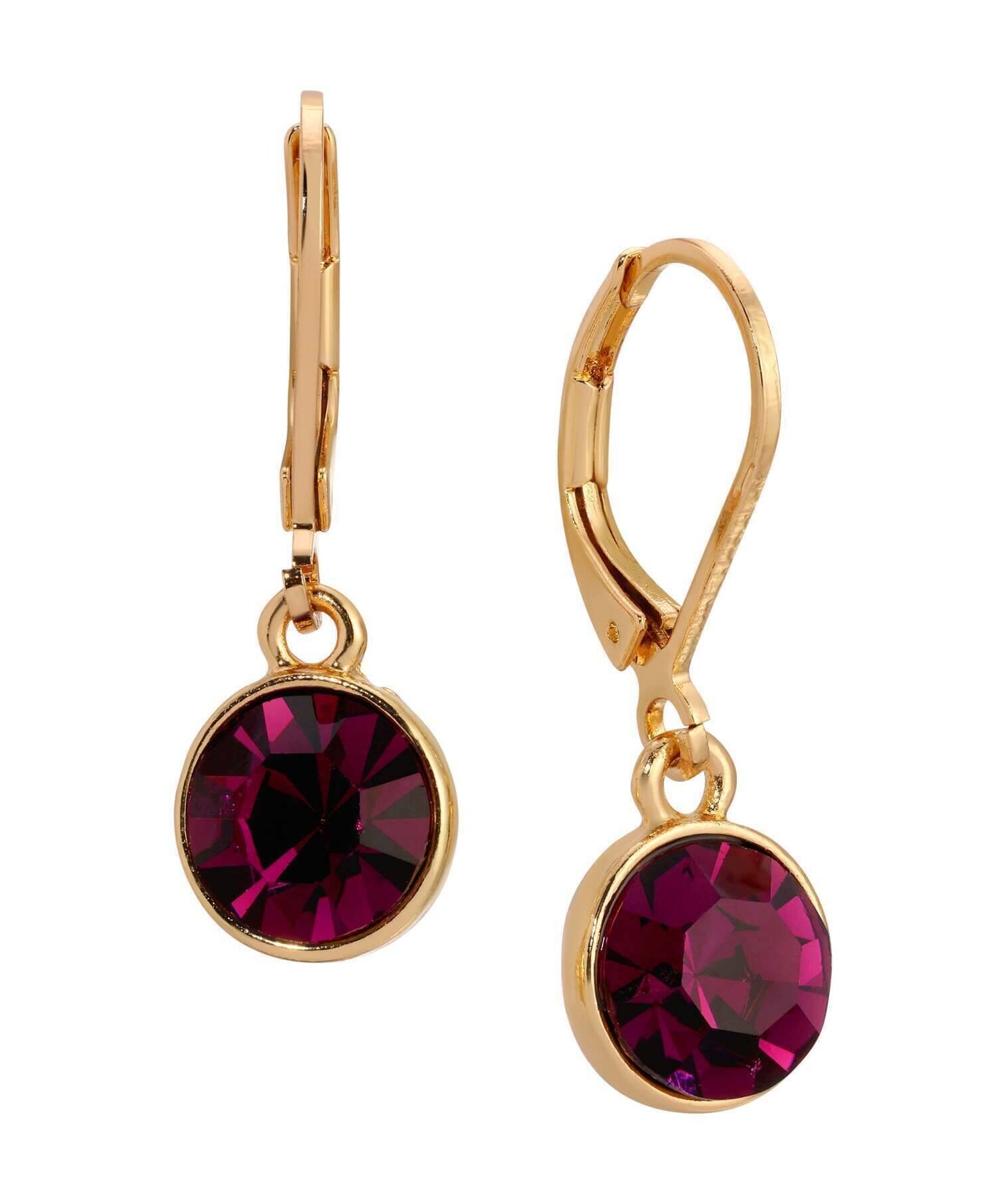 1928 Jewelry Round Crystal Dainty Drop Earrings