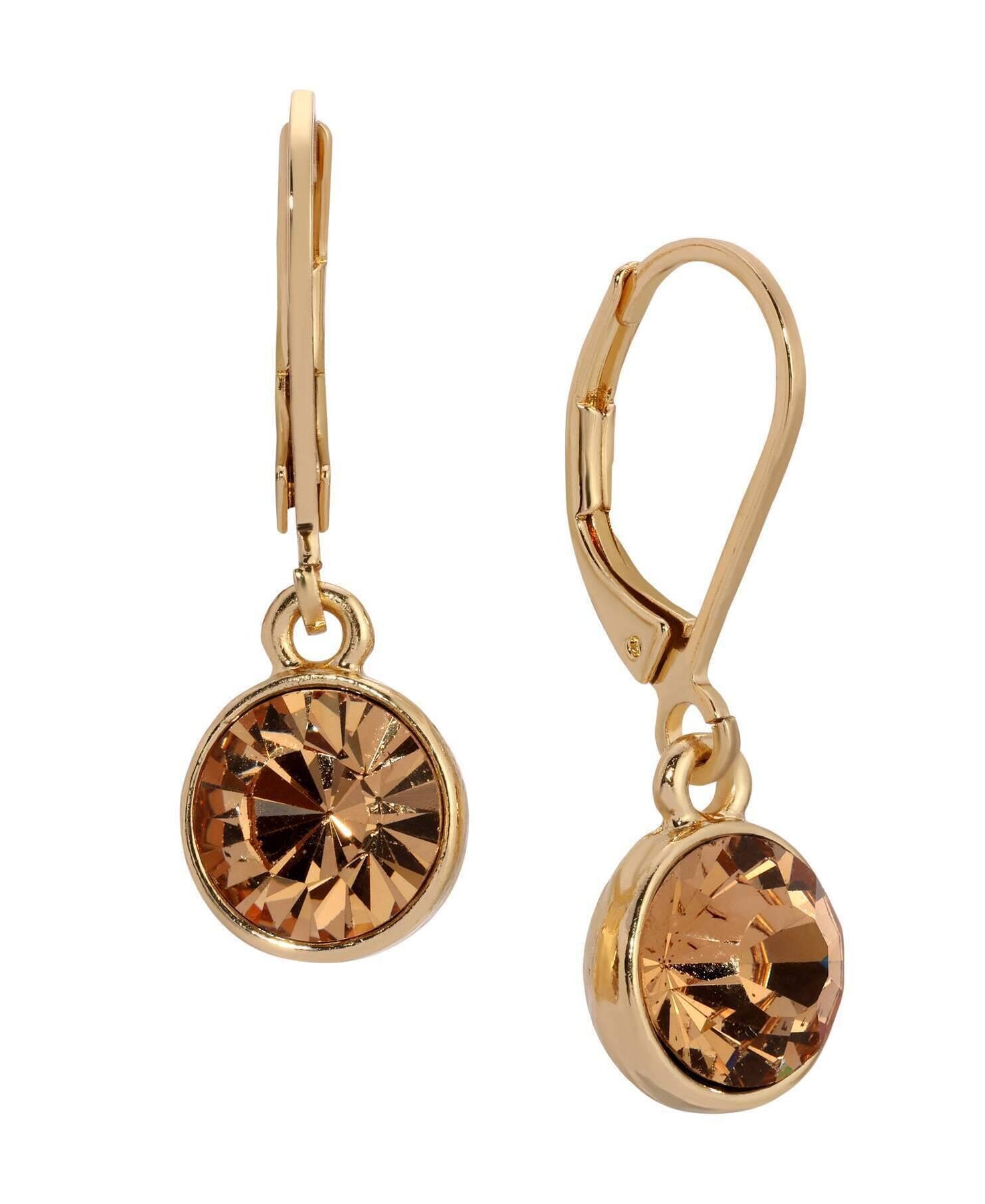 1928 Jewelry Round Crystal Dainty Drop Earrings