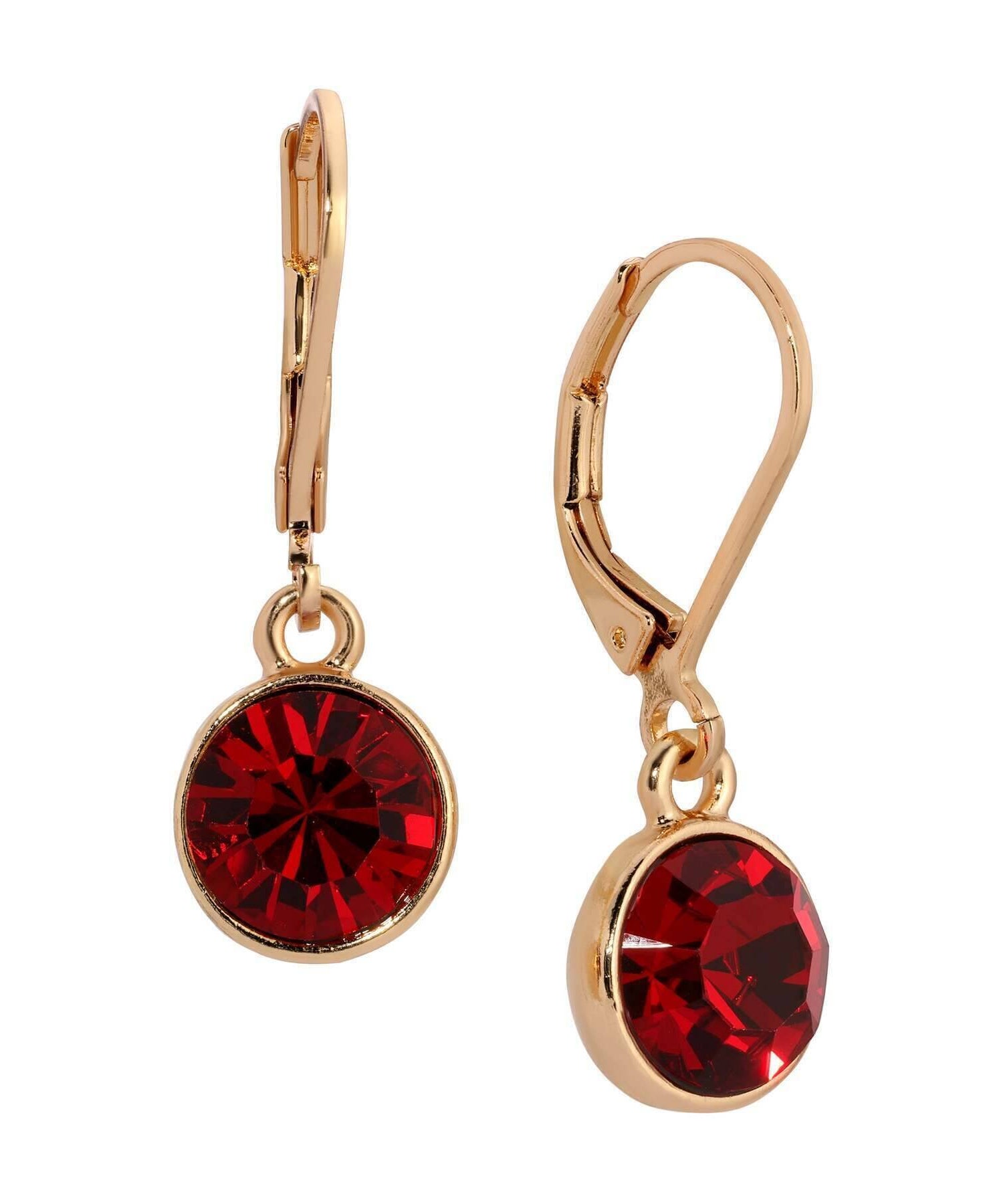 1928 Jewelry Round Crystal Dainty Drop Earrings