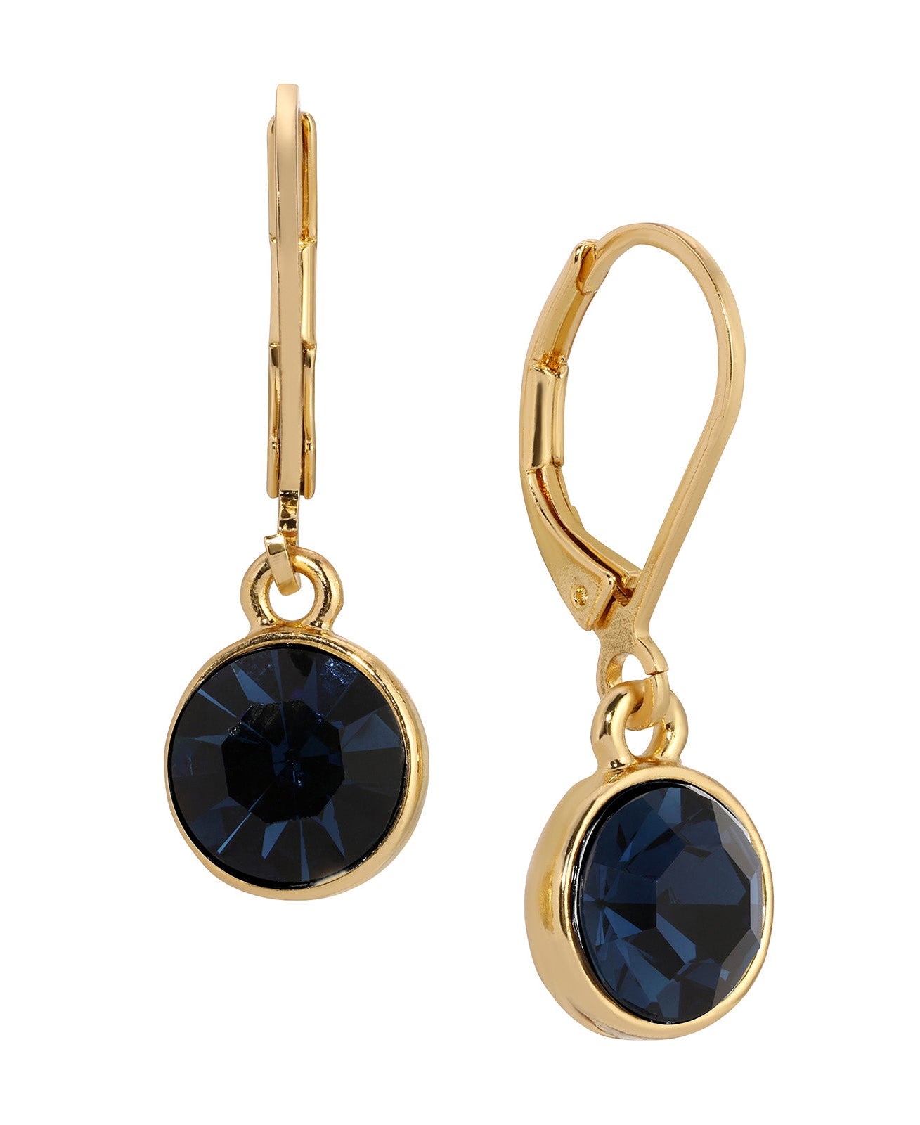 1928 Jewelry Round Crystal Dainty Drop Earrings