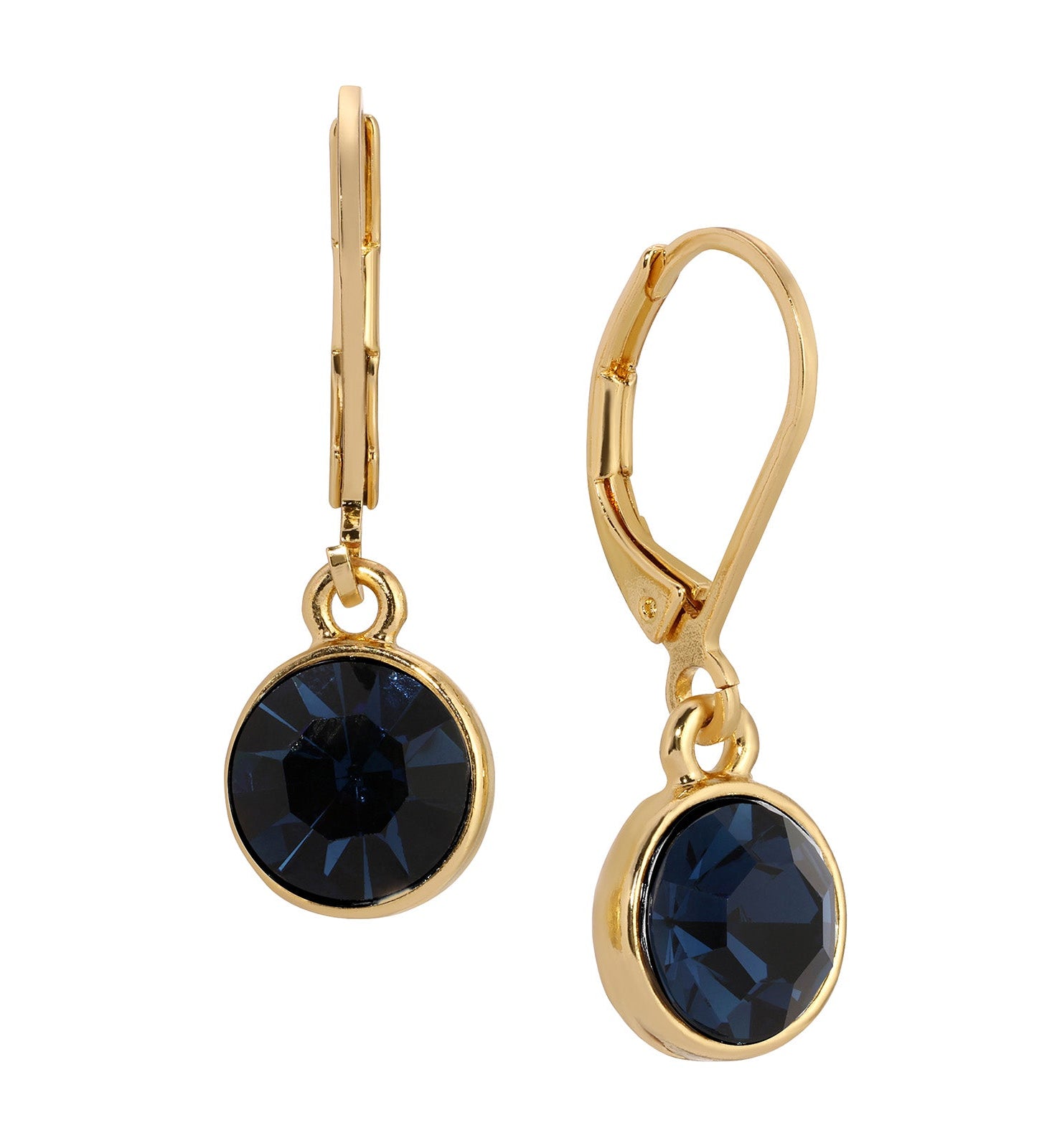 1928 Jewelry Round Crystal Dainty Drop Earrings