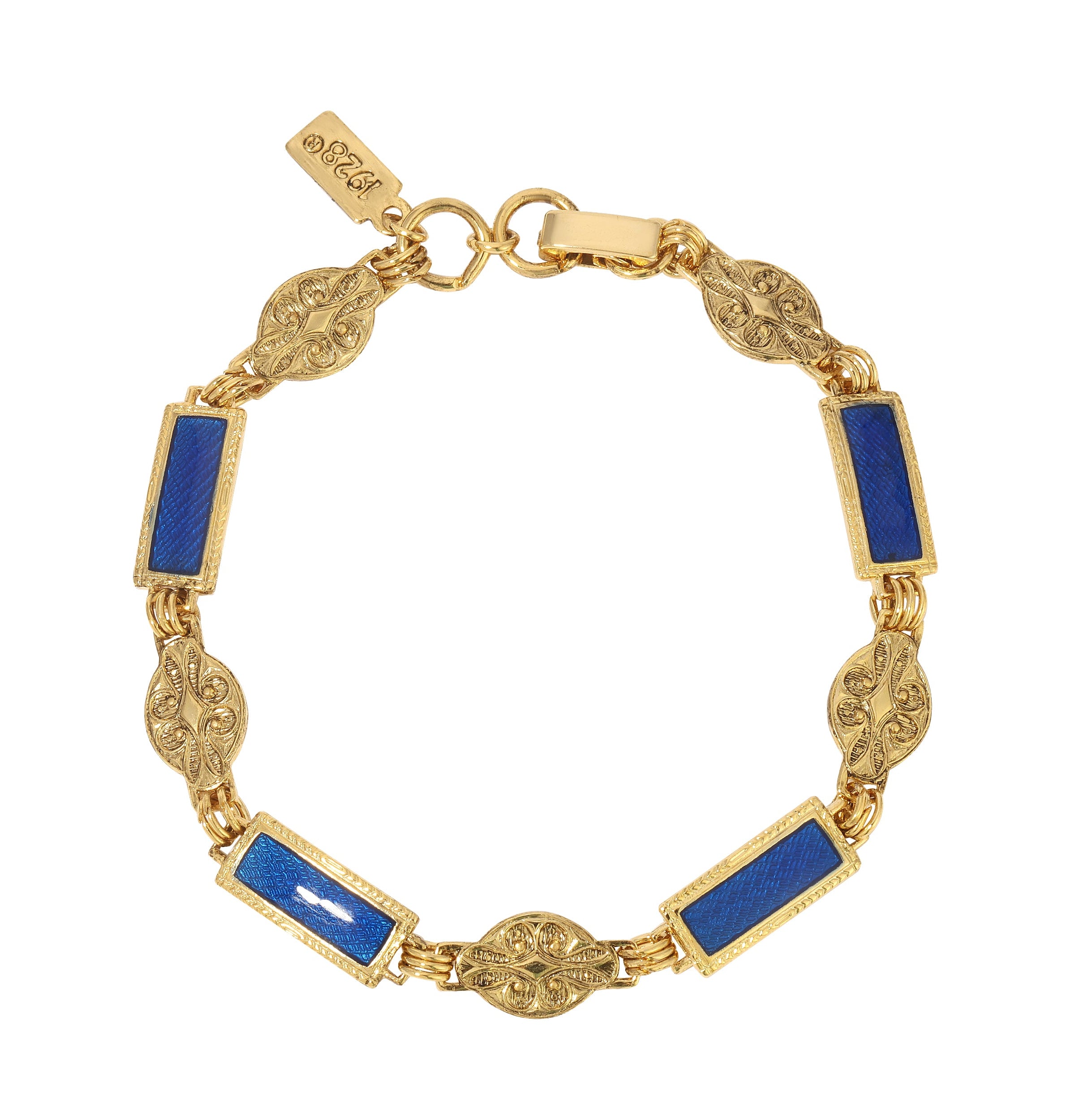 1928 Jewelry Baroque Heirloom Gold Link Bracelet