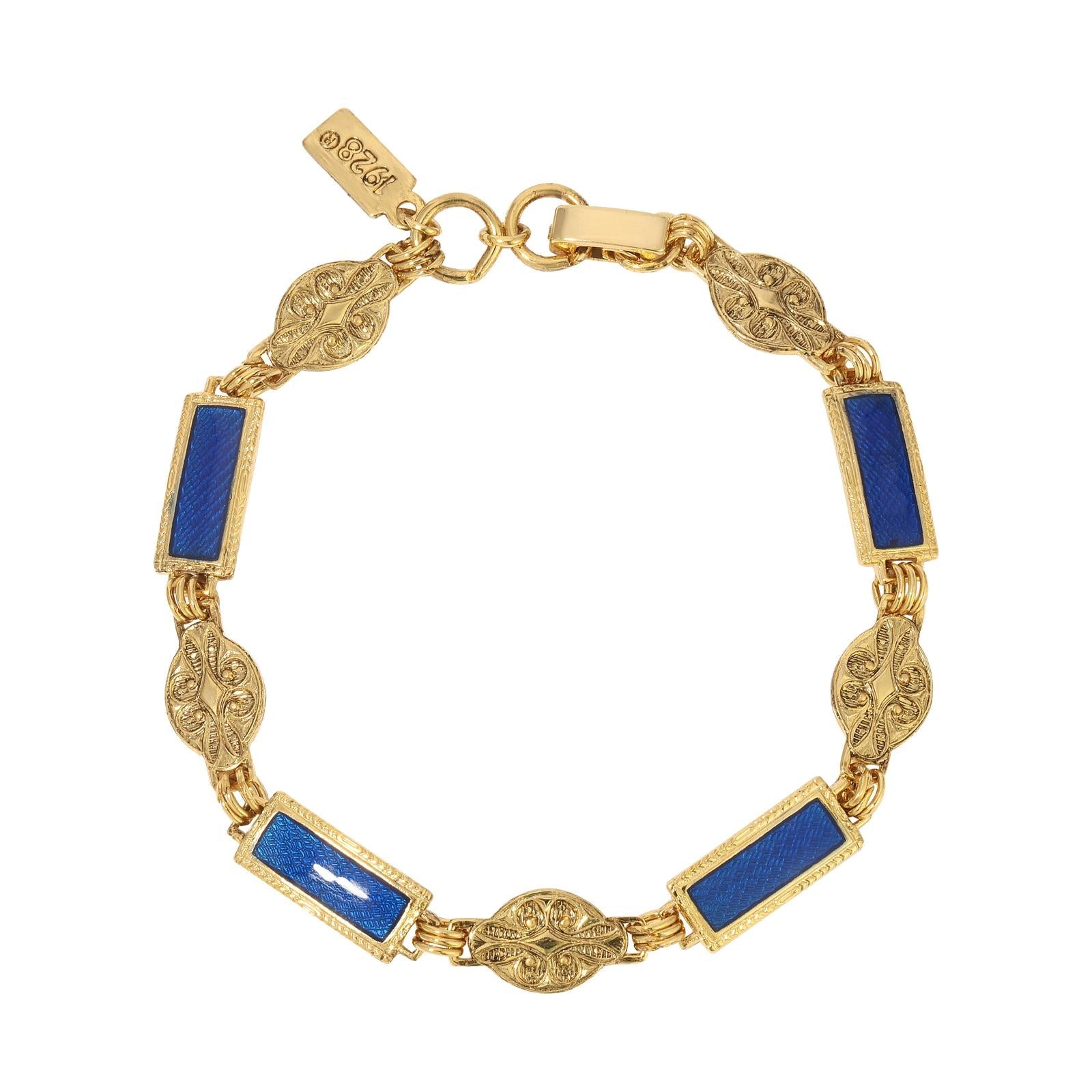 1928 Jewelry Baroque Heirloom Gold Link Bracelet