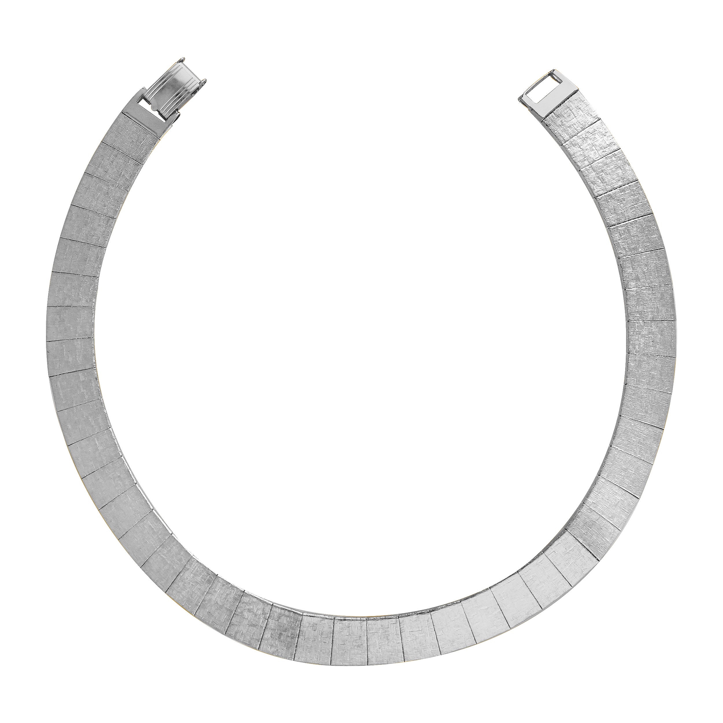 1928 Jewelry Textured Metal Link Mesh Collar Necklace