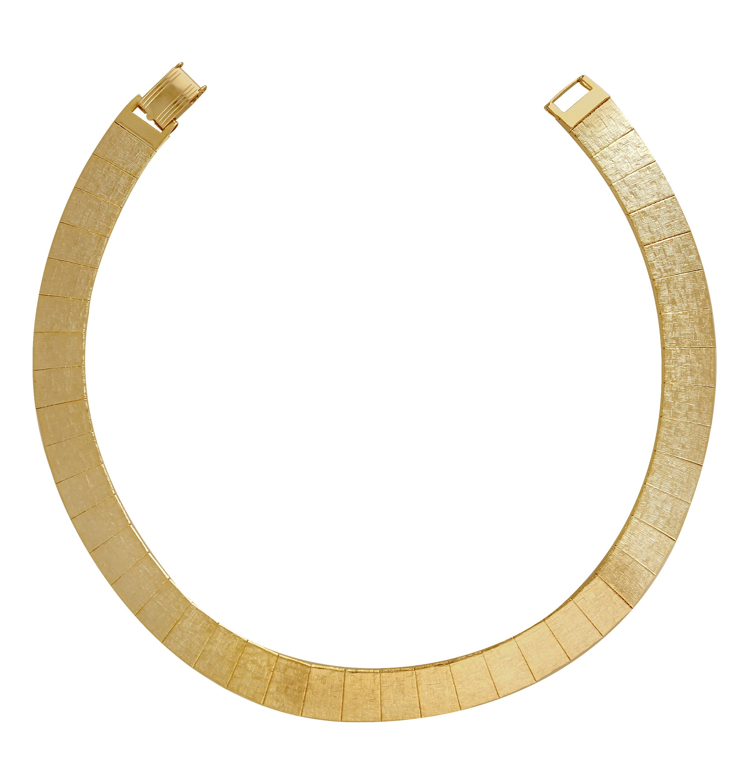 1928 Jewelry Textured Metal Link Mesh Collar Necklace