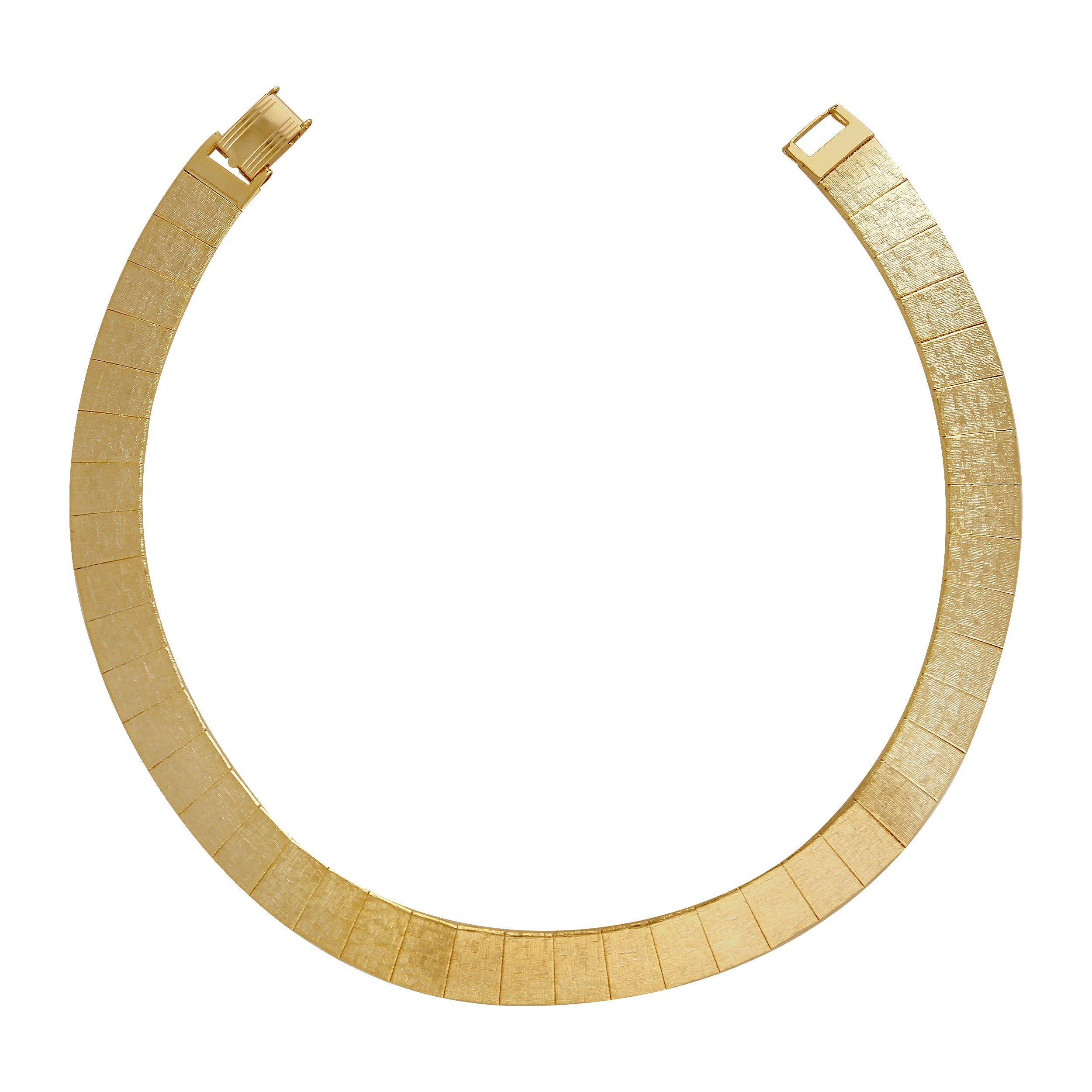 1928 Jewelry Textured Metal Link Mesh Collar Necklace