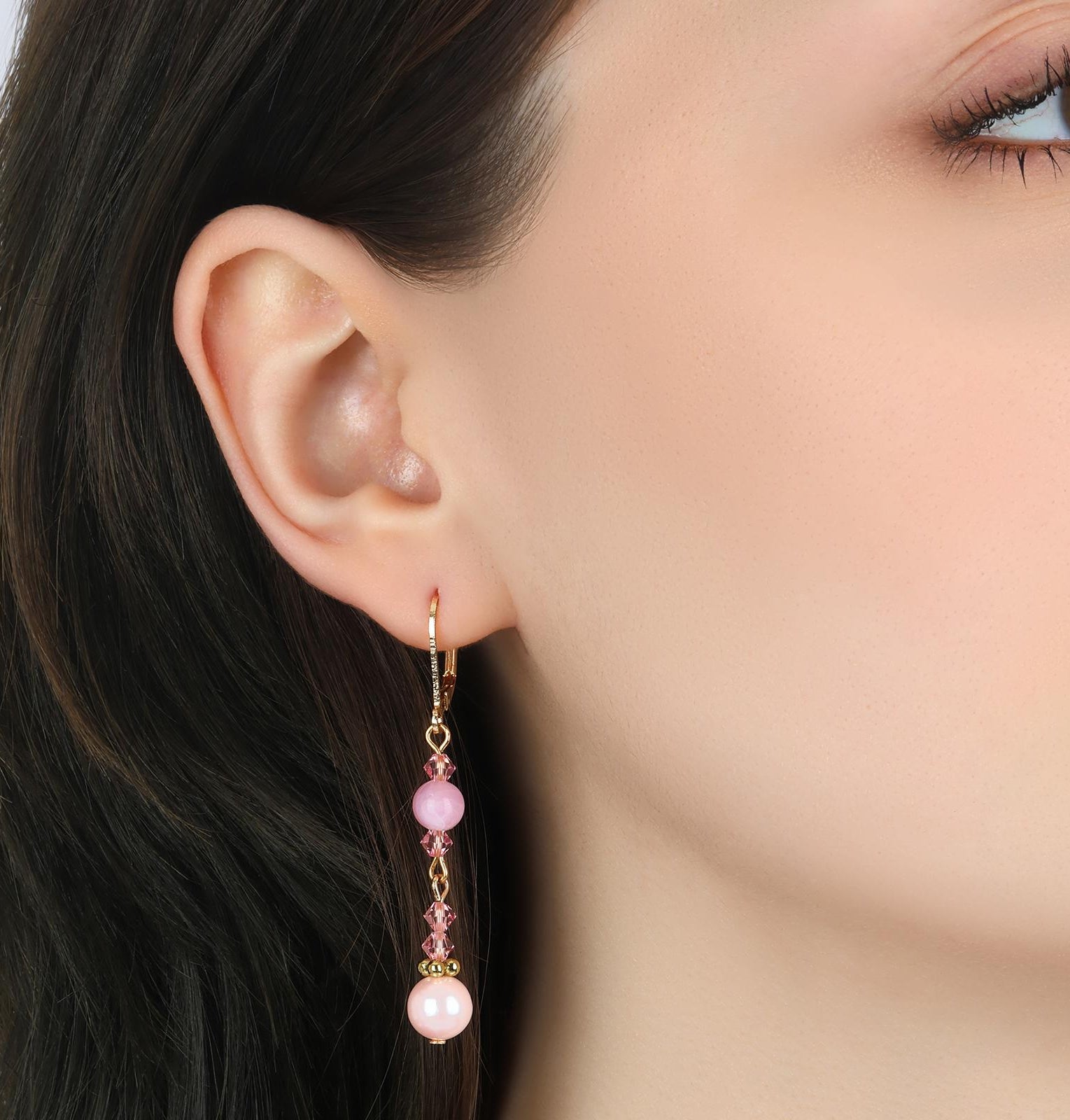 1928 Jewelry Rosabella Faux Pearl & Crystal Dangling Earrings