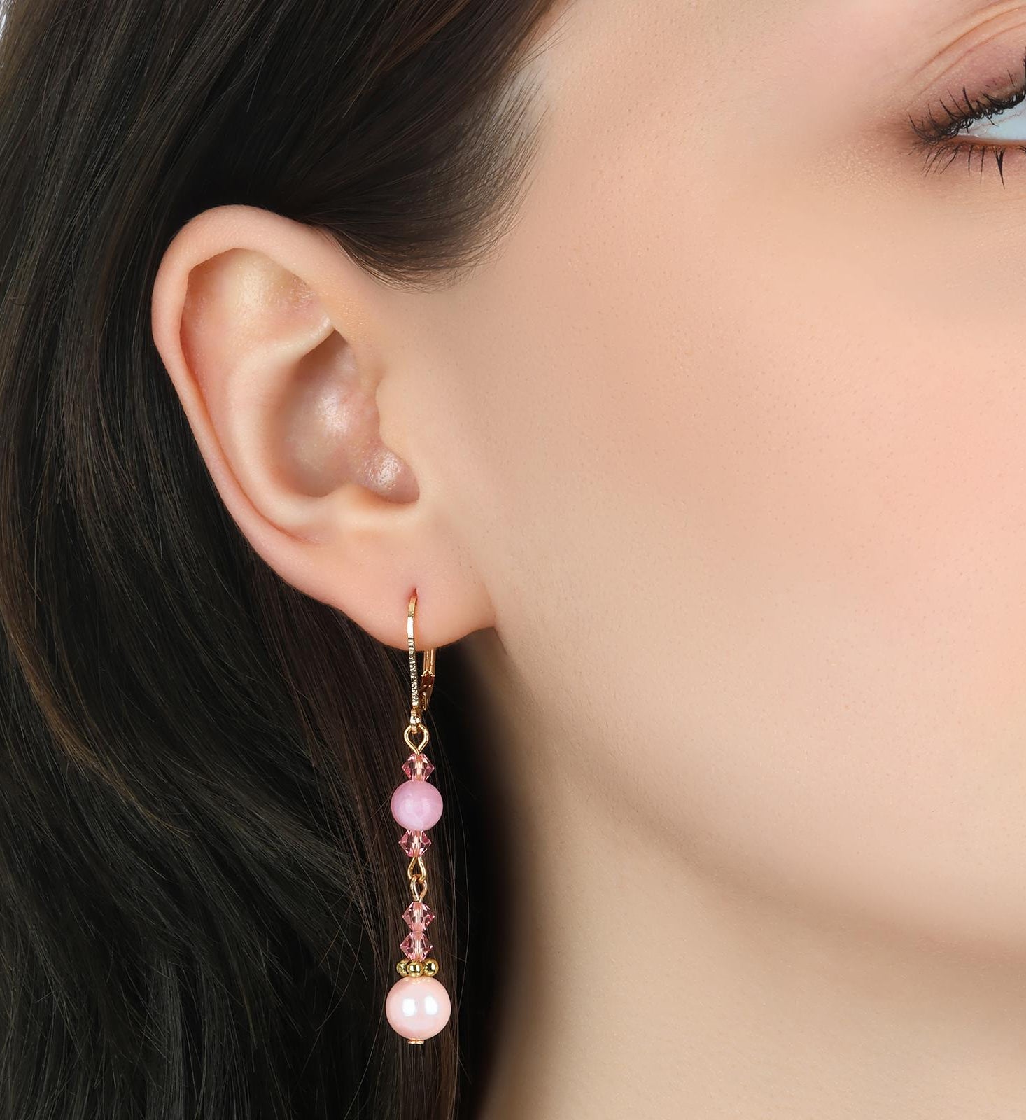 1928 Jewelry Rosabella Faux Pearl & Crystal Dangling Earrings