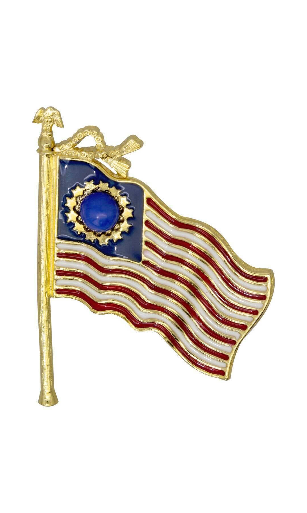 1928 Jewelry 13-Star American Flag Patriotic Pin
