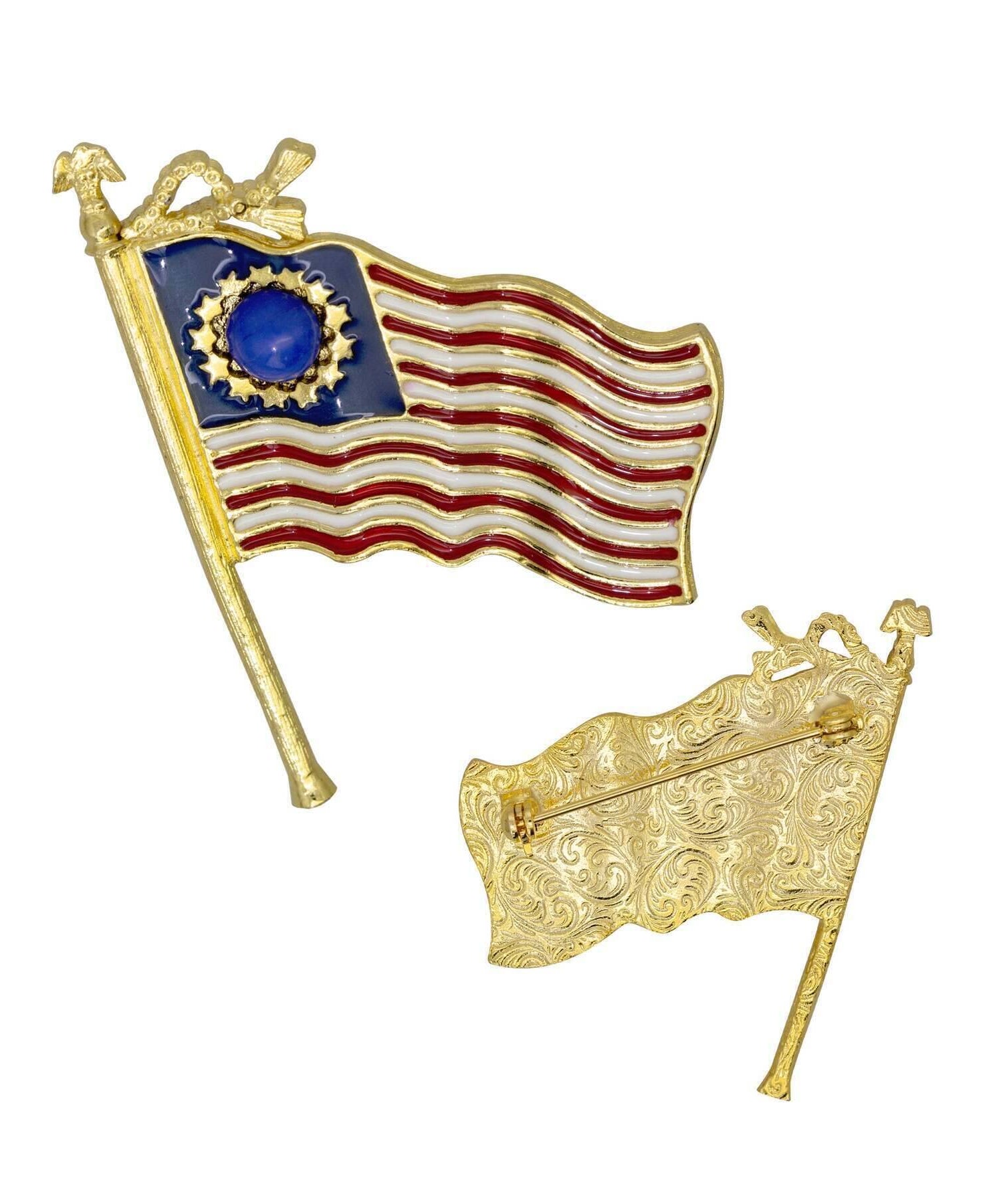 1928 Jewelry 13-Star American Flag Patriotic Pin