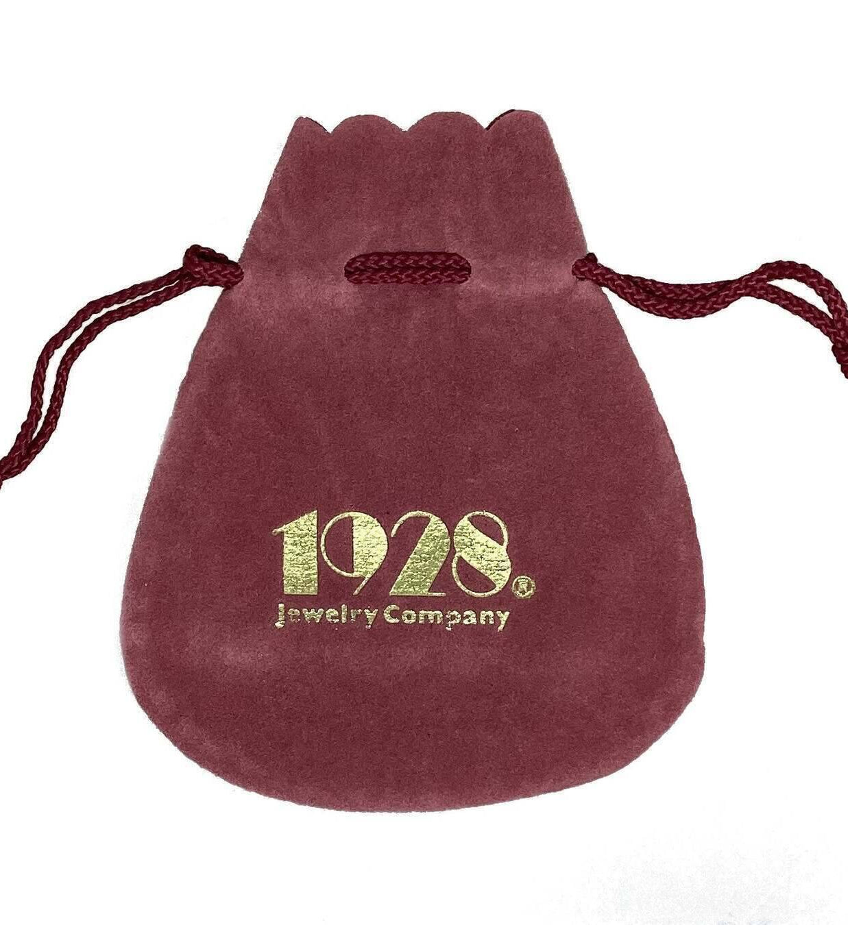 1928 Jewelry Pink Faux Velvet Drawstring Pouch