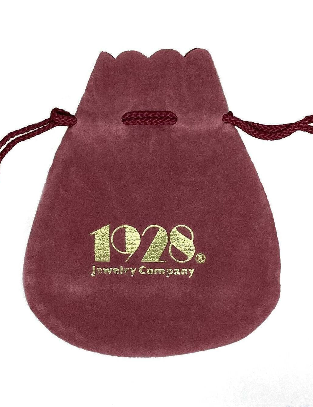 1928 Jewelry Pink Faux Velvet Drawstring Pouch
