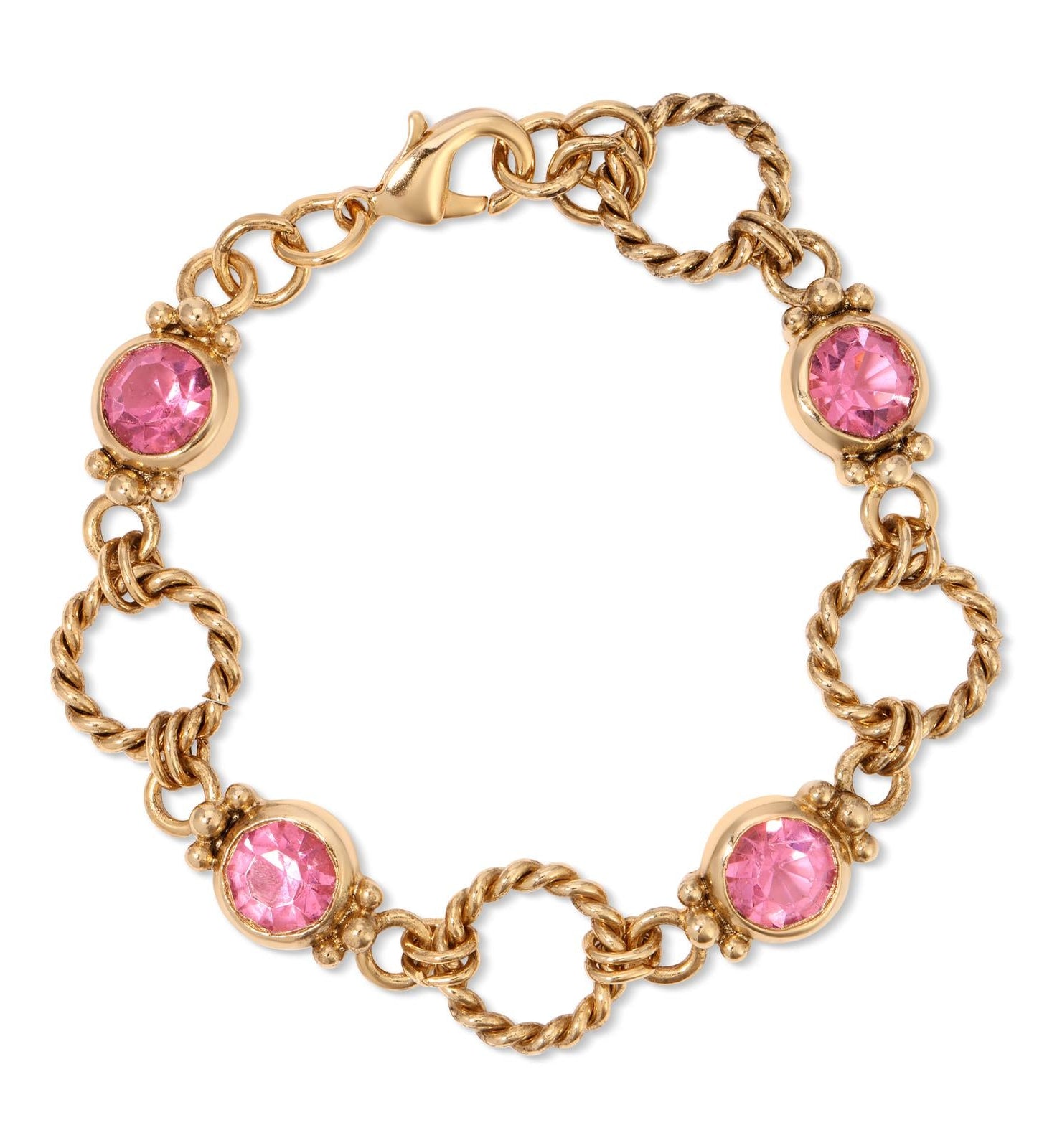 1928 Jewelry Twisted Elegance Crystal Link Bracelet