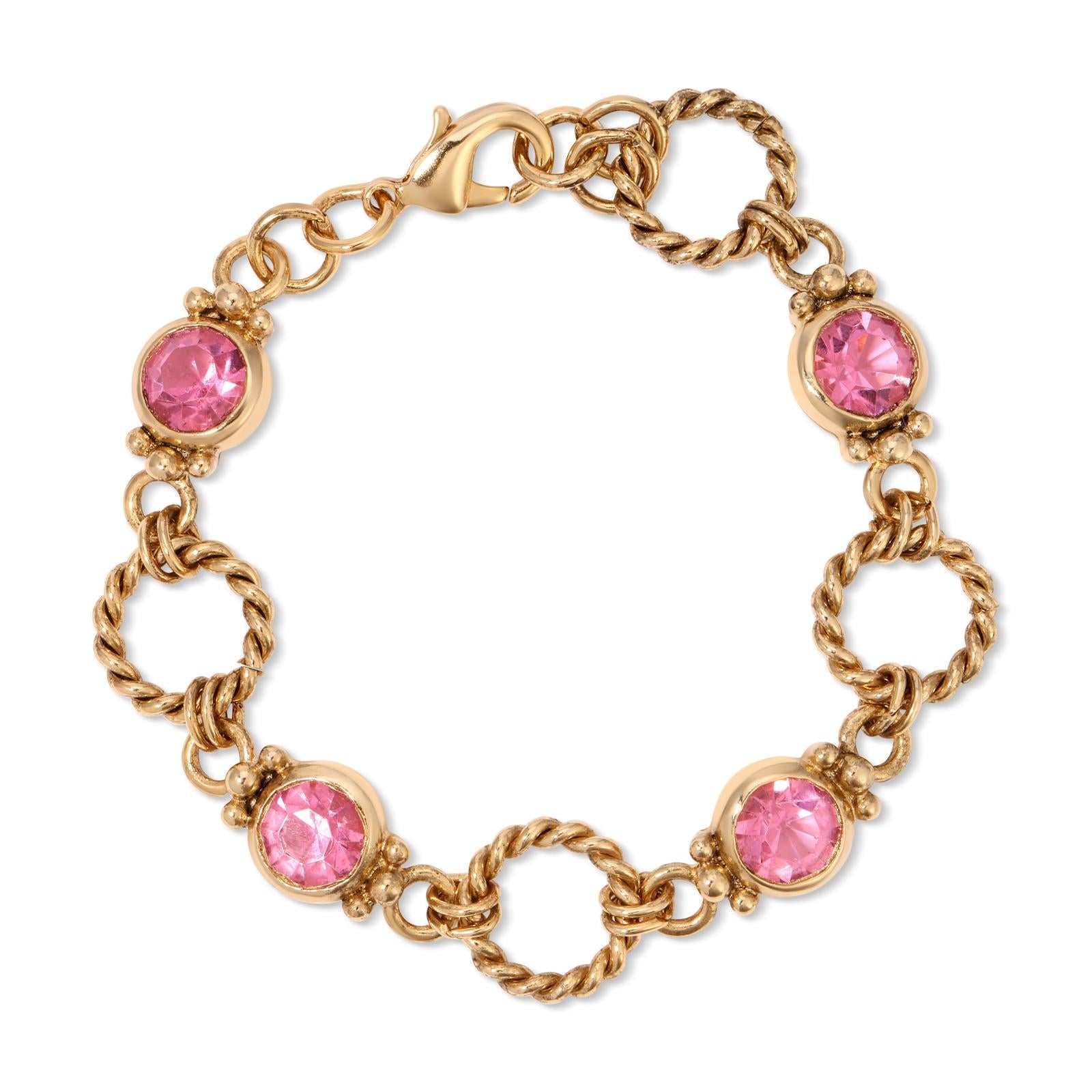 1928 Jewelry Twisted Elegance Crystal Link Bracelet