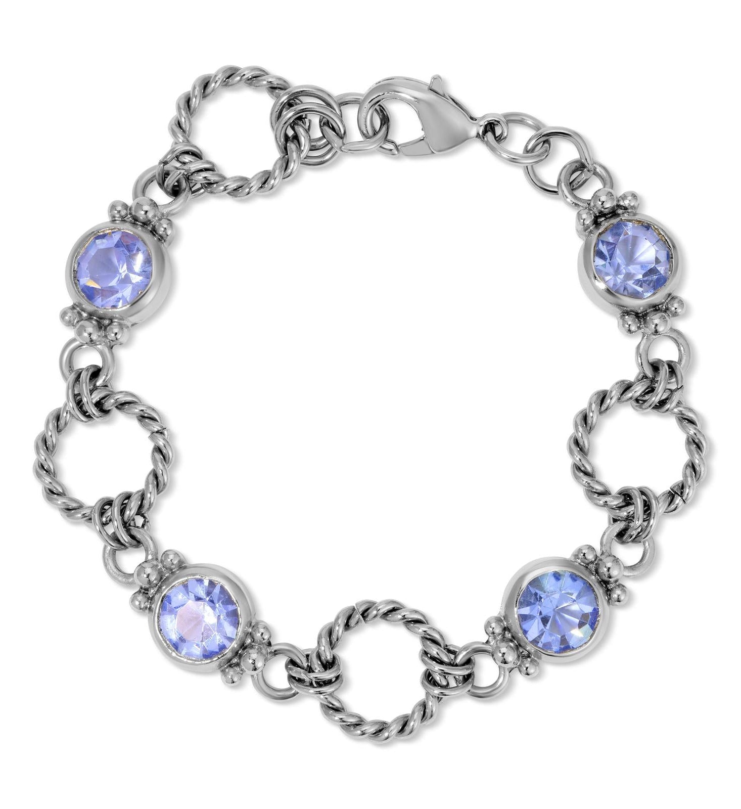 1928 Jewelry Twisted Elegance Crystal Link Bracelet