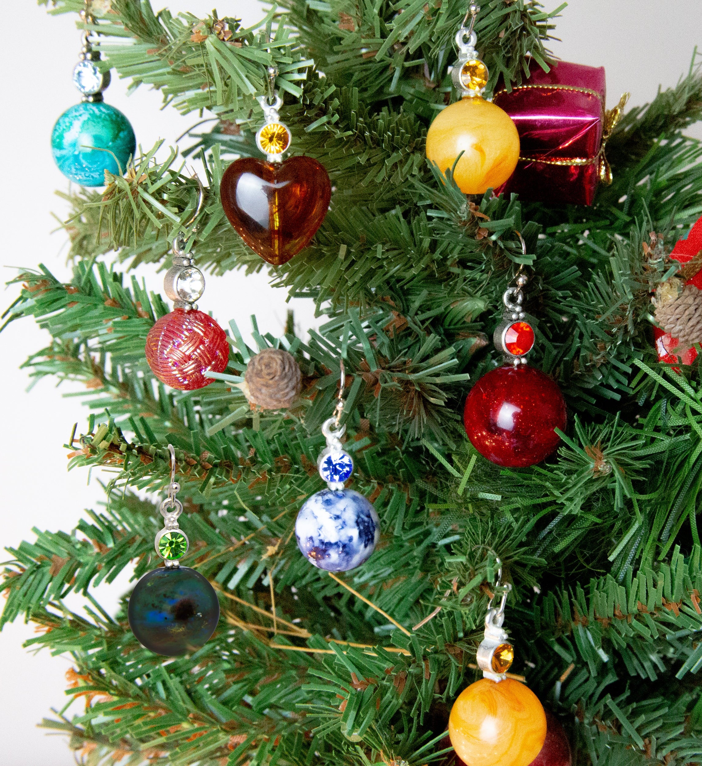 1928 Jewelry Marblesque Baubles & Crystals Drop Earrings - Medium