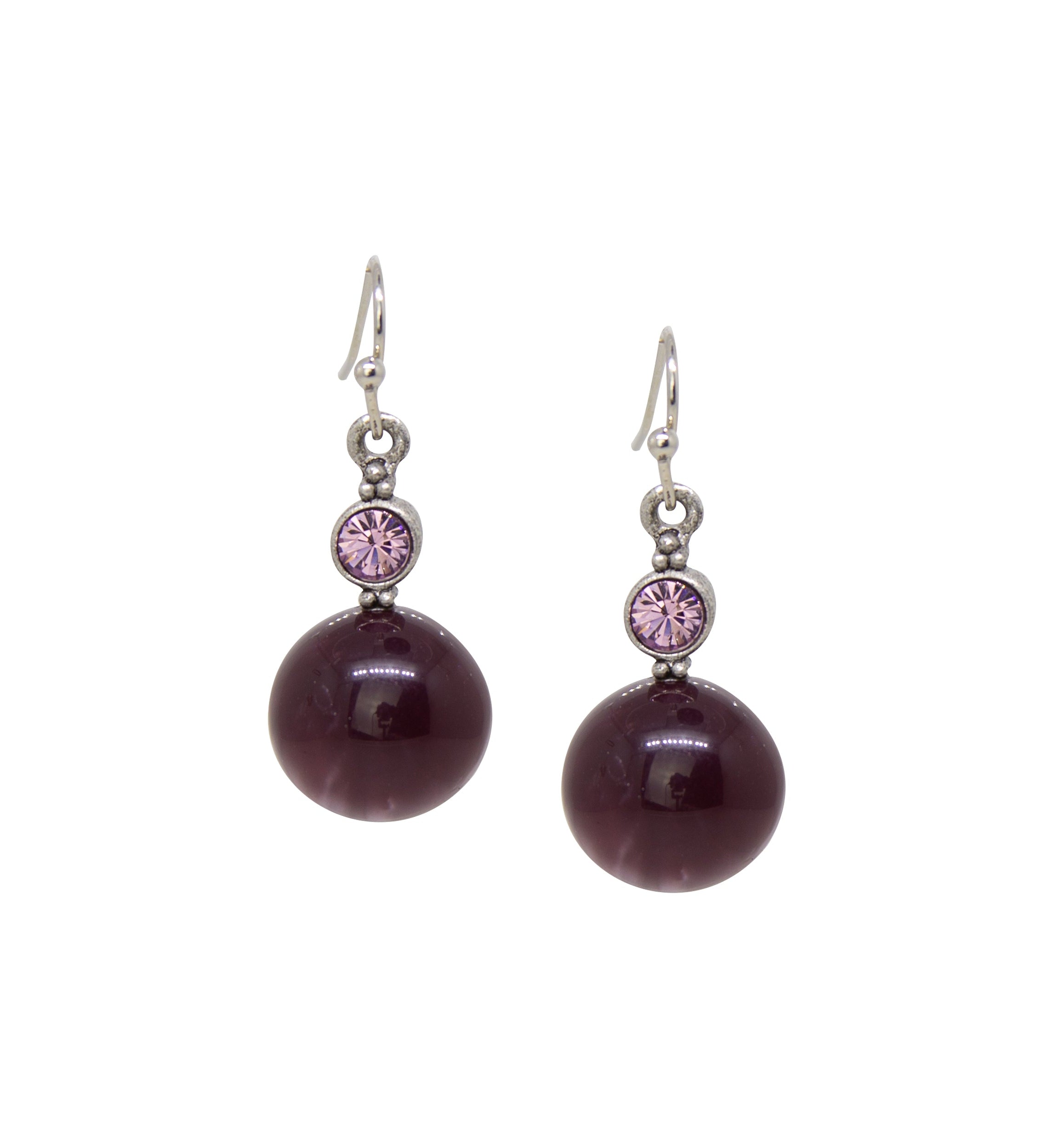 1928 Jewelry Chatoyancy Effect Baubles & Crystals Drop Earrings