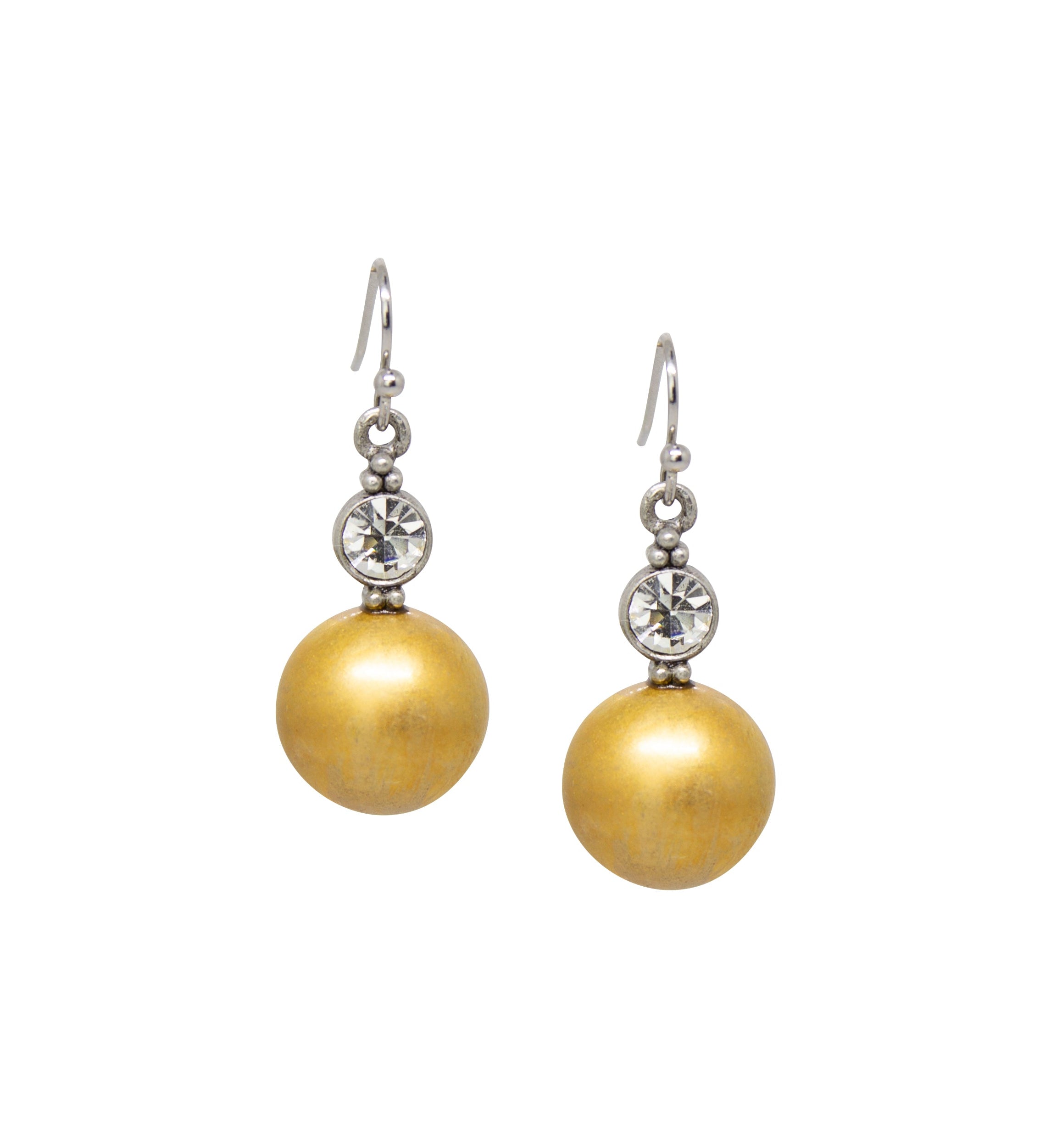 1928 Jewelry Gold Baubles & Crystals Drop Earrings