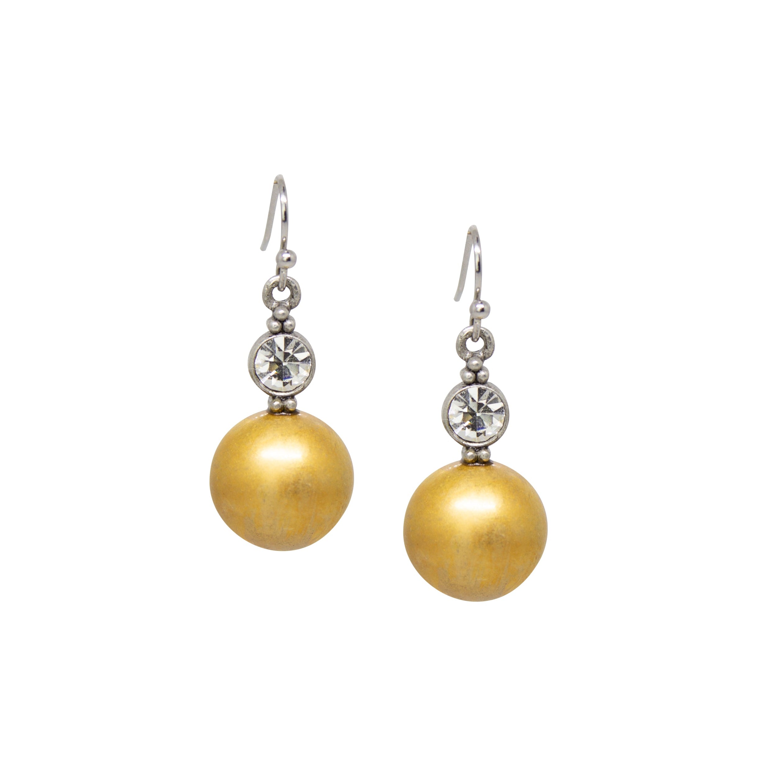 1928 Jewelry Gold Baubles & Crystals Drop Earrings