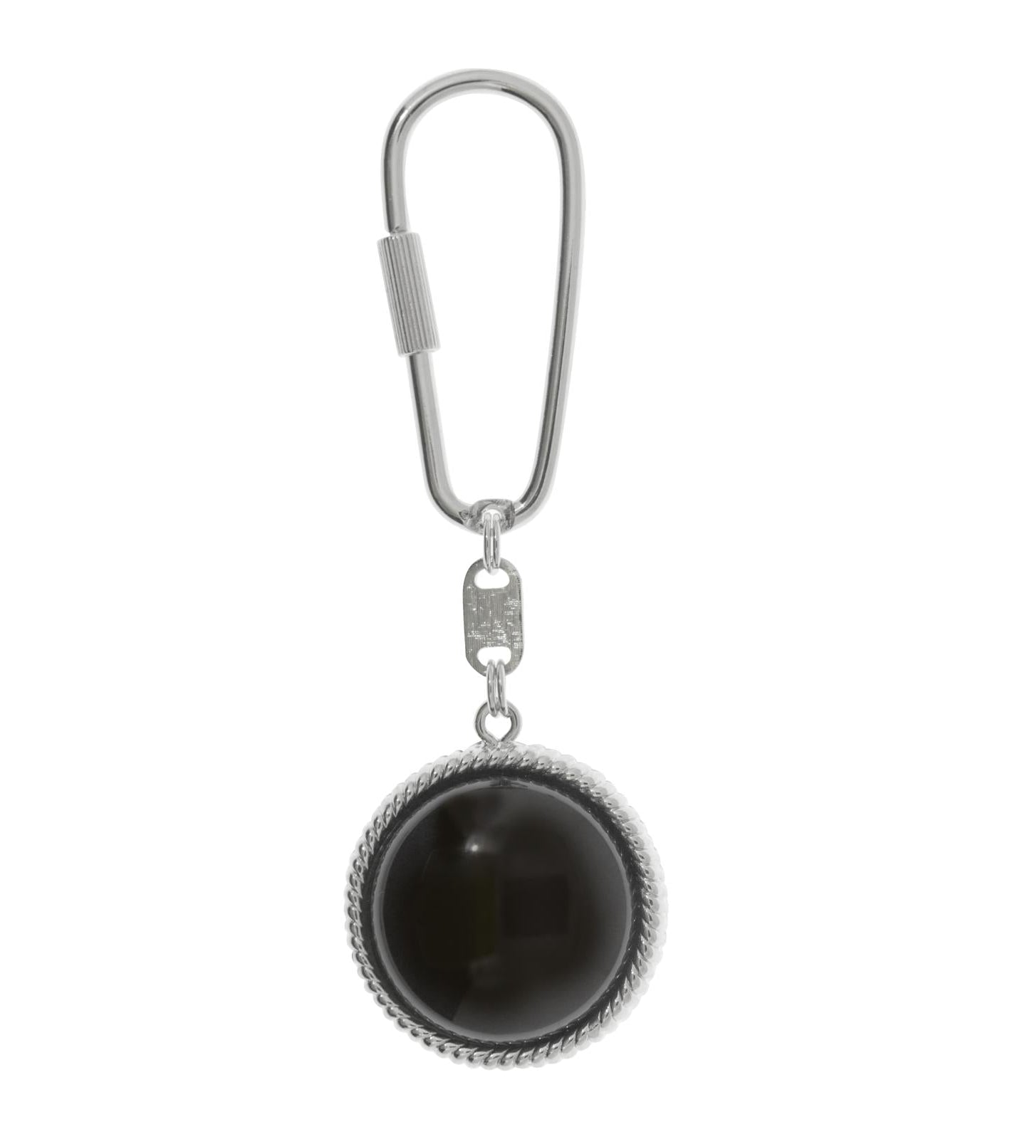 1928 Jewelry Black Onyx Lion Key Chain