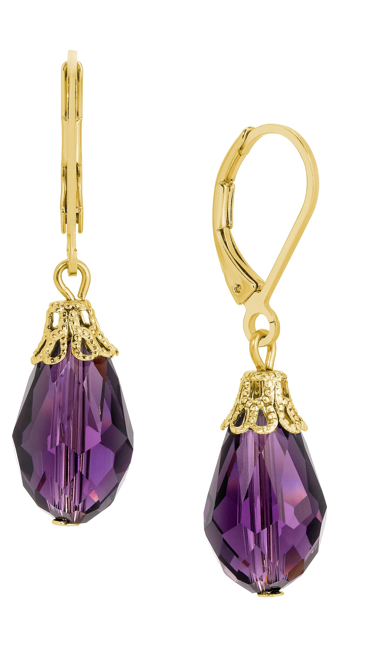 1928 Jewelry Teardrop Crystal Bead Allure Drop Earrings