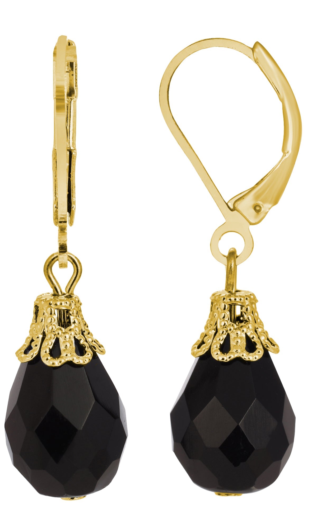 1928 Jewelry Teardrop Crystal Bead Allure Drop Earrings