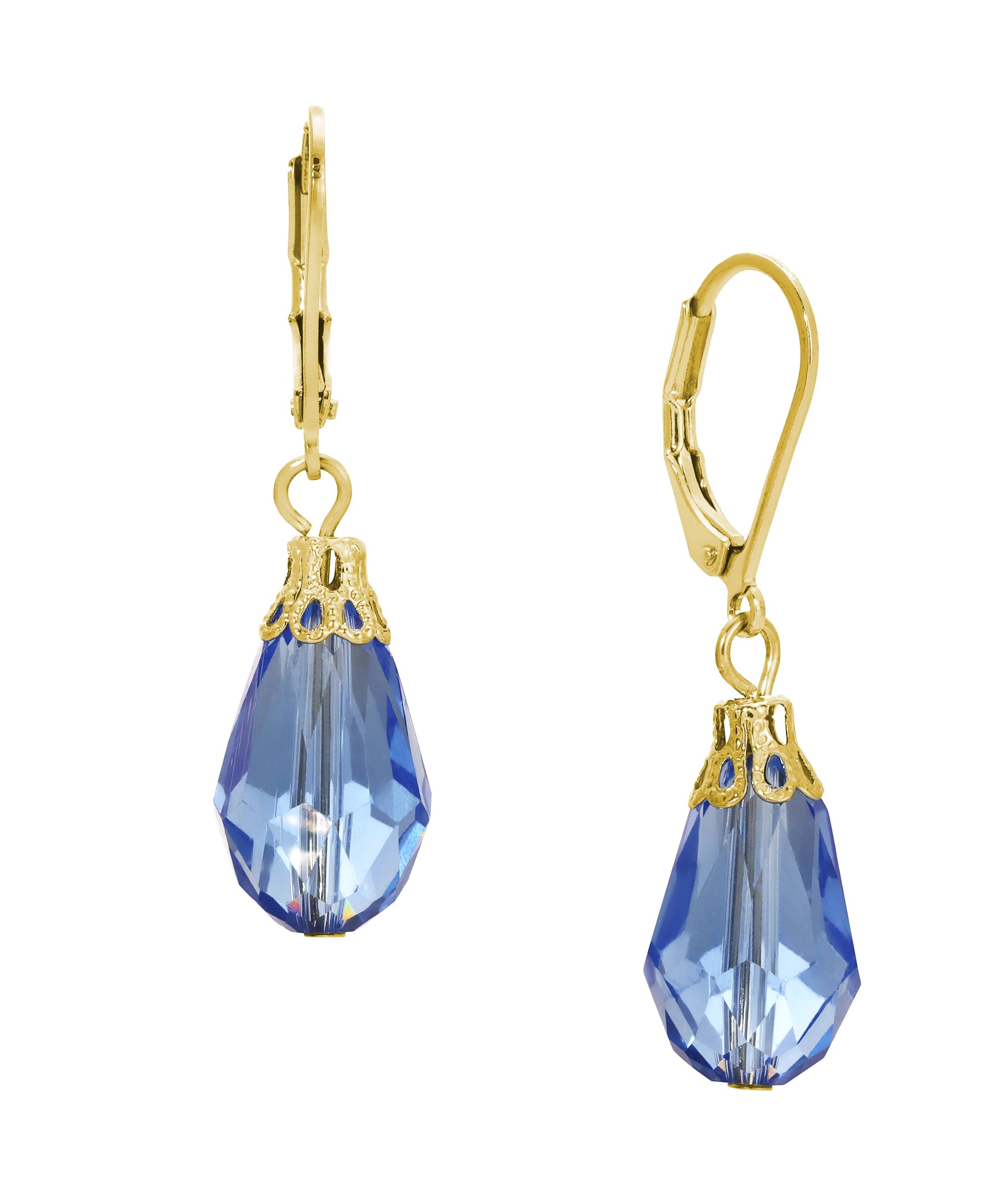 1928 Jewelry Teardrop Crystal Bead Allure Drop Earrings
