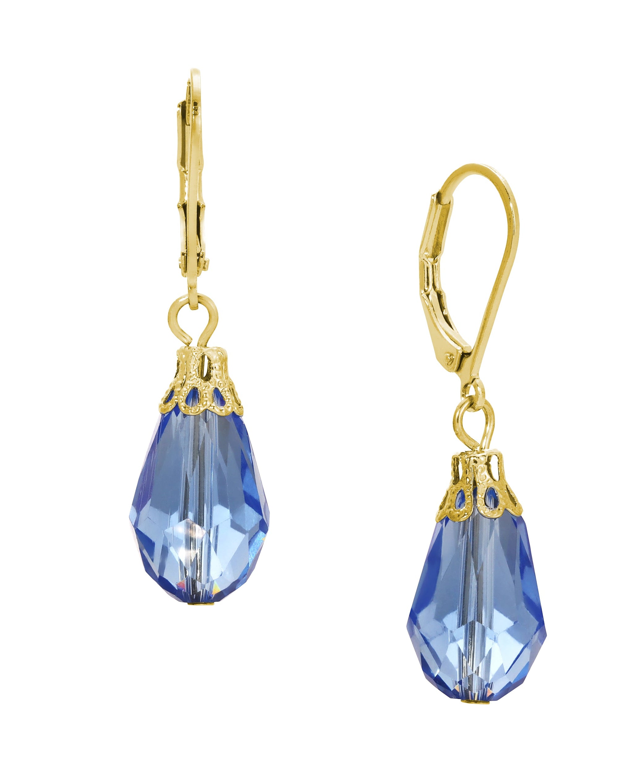 1928 Jewelry Teardrop Crystal Bead Allure Drop Earrings