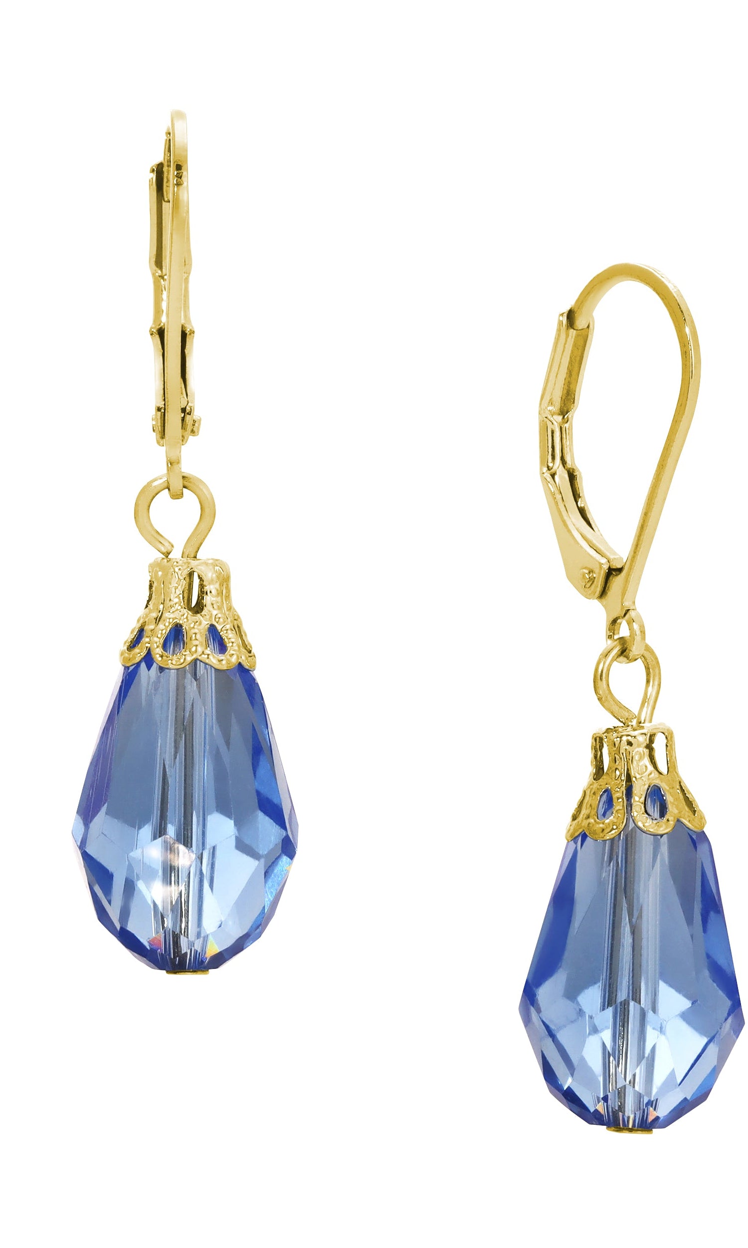 1928 Jewelry Teardrop Crystal Bead Allure Drop Earrings