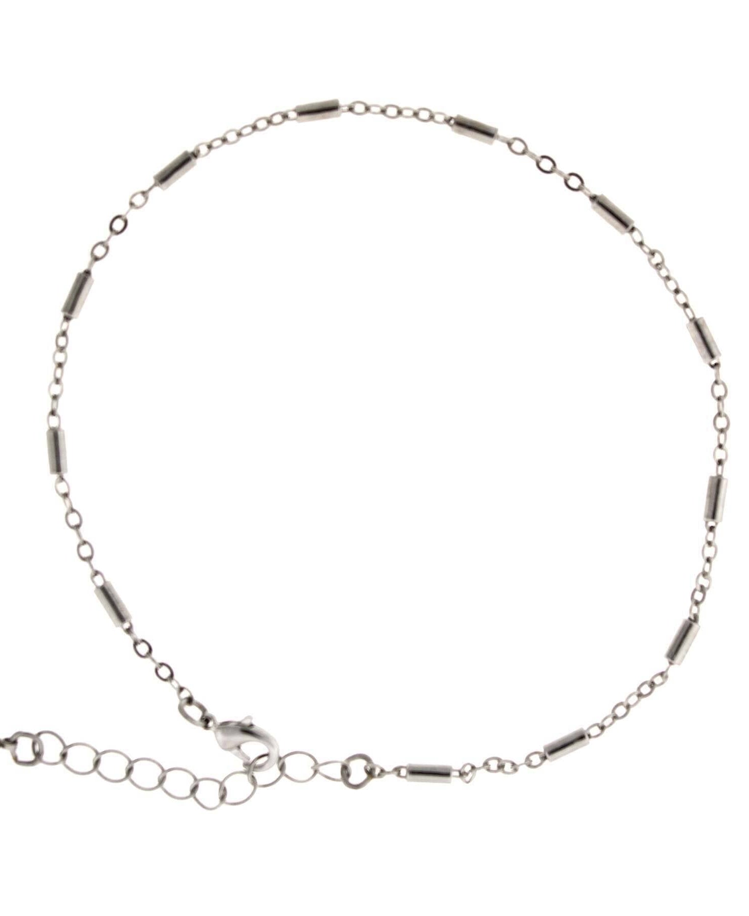 1928 Jewelry Cable Chain And Tubes Anklet 9" + 1.5" Extension