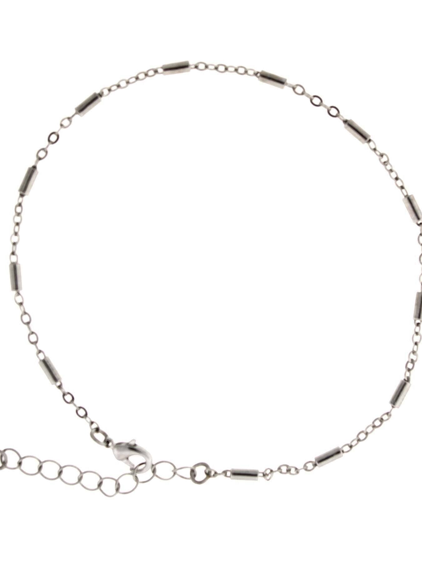 1928 Jewelry Cable Chain And Tubes Anklet 9" + 1.5" Extension