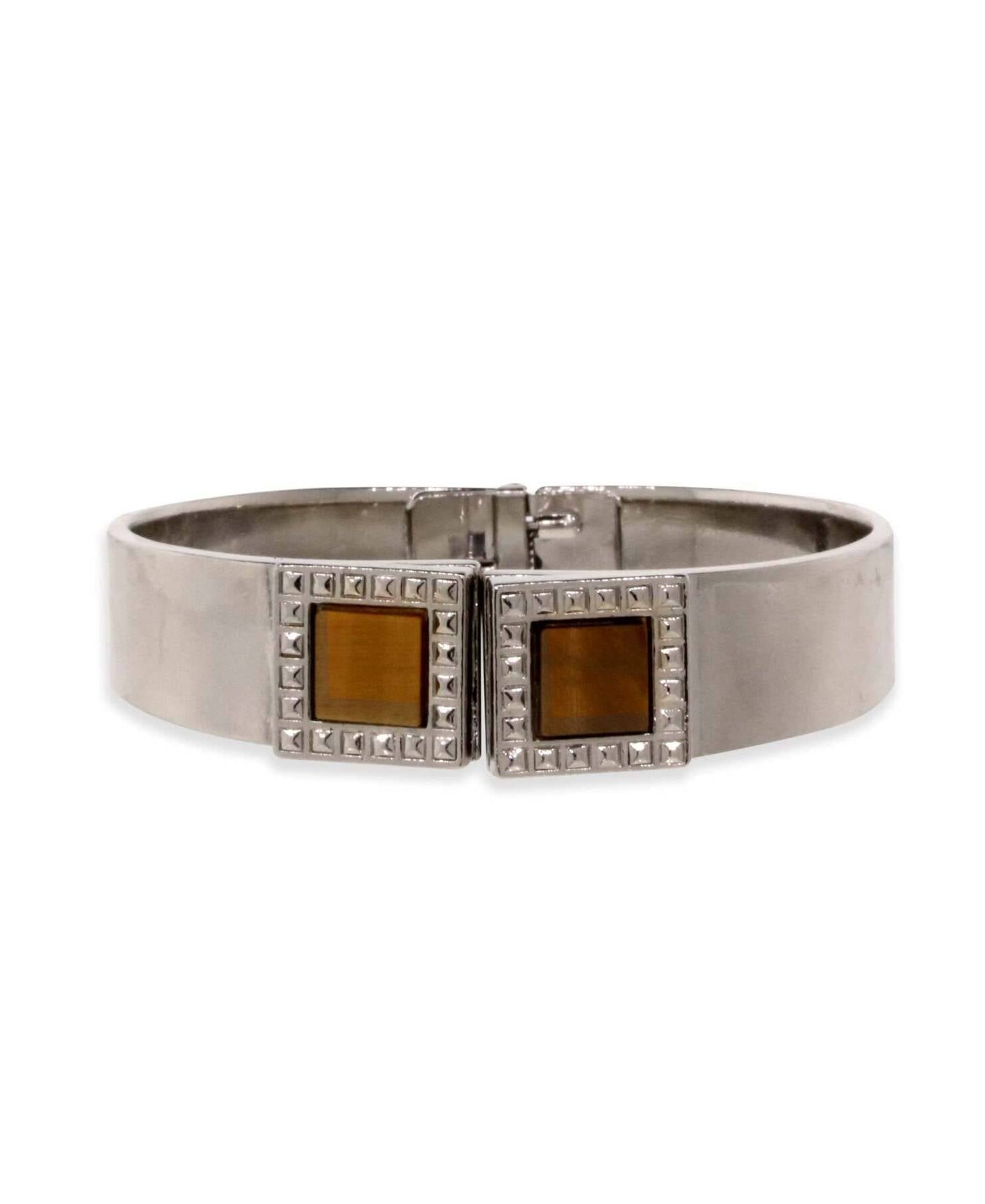 1928 Jewelry Gemstone Square Spring Bracelet