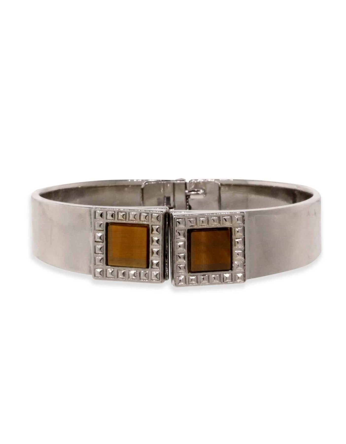 1928 Jewelry Gemstone Square Spring Bracelet