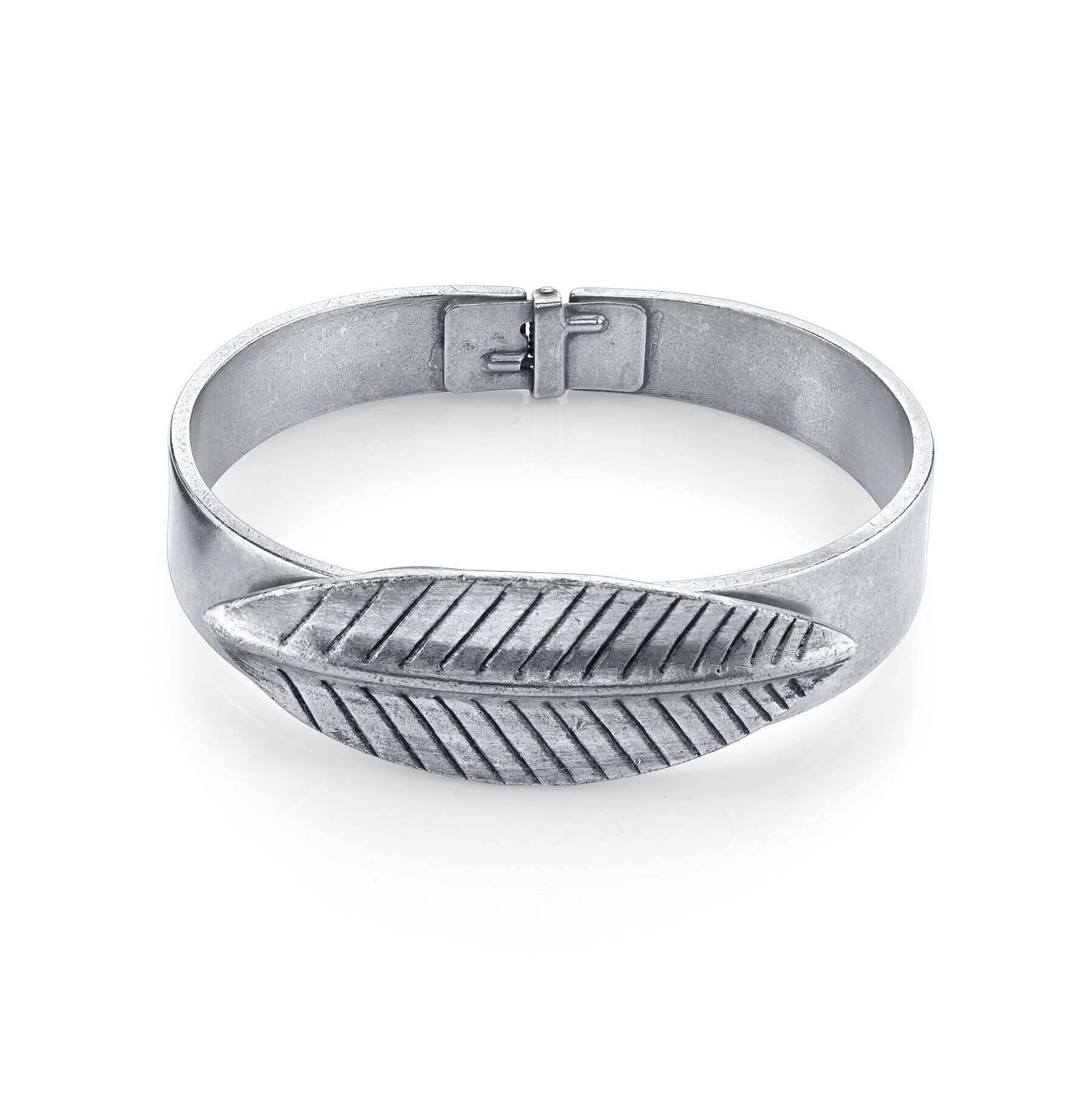 T.R.U. Feather Bangle Bracelet