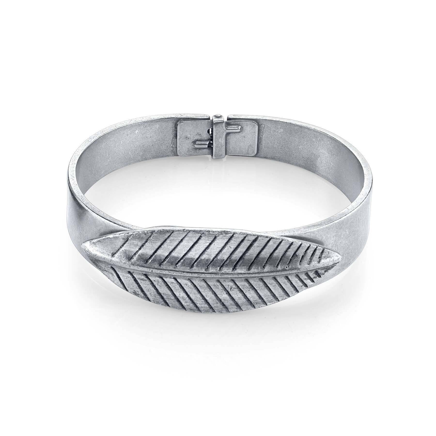 T.R.U. Feather Bangle Bracelet