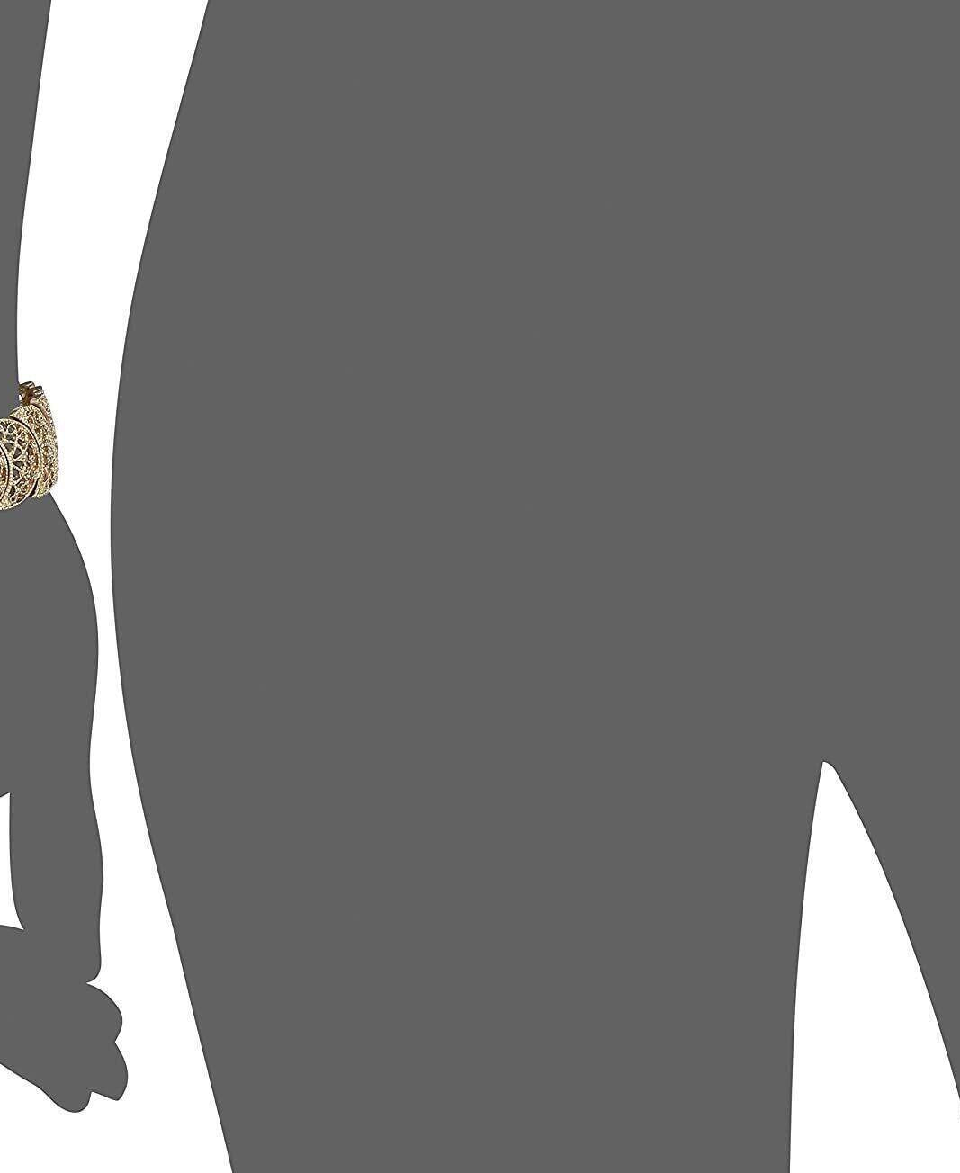 1928 Jewelry Vintage Lace Half-Circle Filigree Stretch Bracelet, 7"