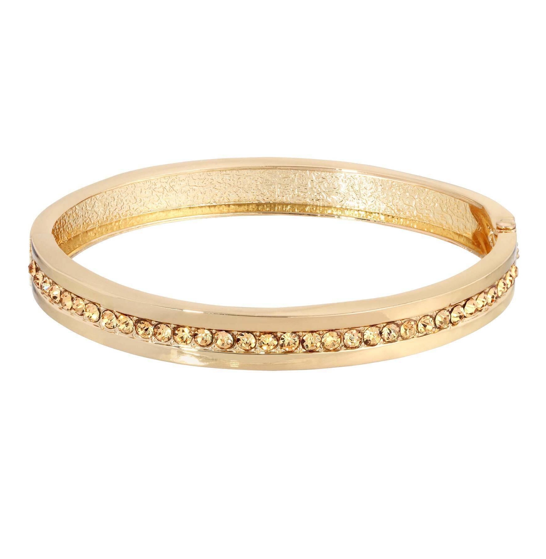 1928 Jewelry Thin & Timeless Crystal Stretch Bangle Bracelet