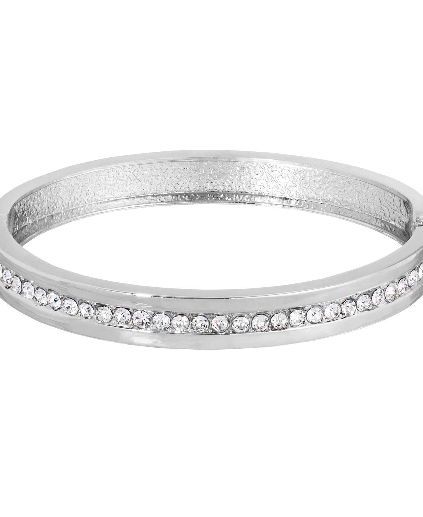 1928 Jewelry Thin & Timeless Crystal Stretch Bangle Bracelet