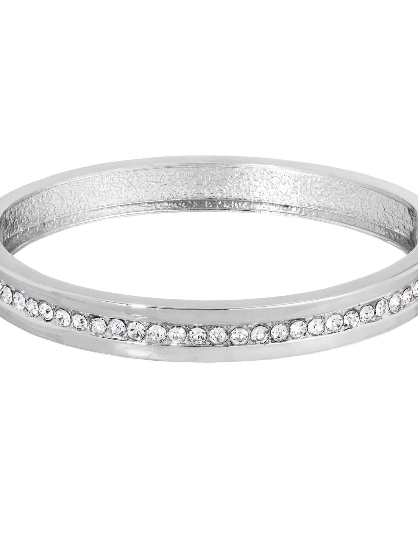 1928 Jewelry Thin & Timeless Crystal Stretch Bangle Bracelet