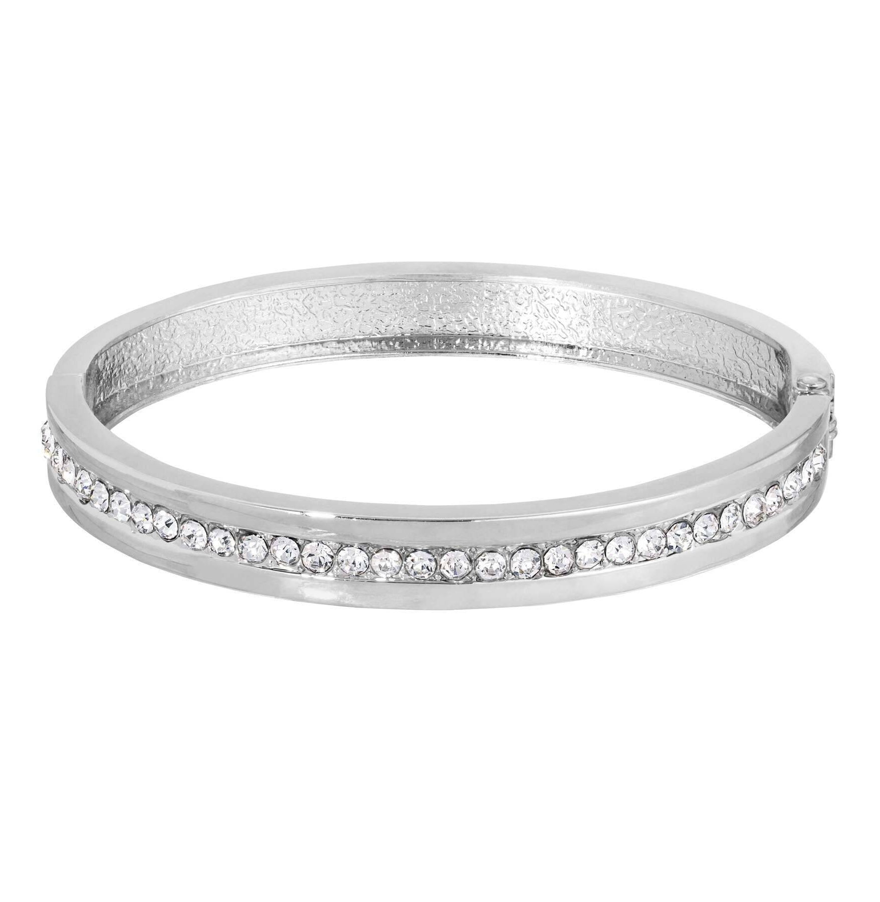 1928 Jewelry Thin & Timeless Crystal Stretch Bangle Bracelet